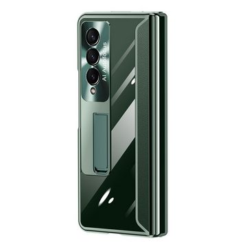 Wigento Handyhülle Für Samsung Galaxy Z Fold4 5G Kunststoff / Glas Handy Tasche Hülle Etuis Grün