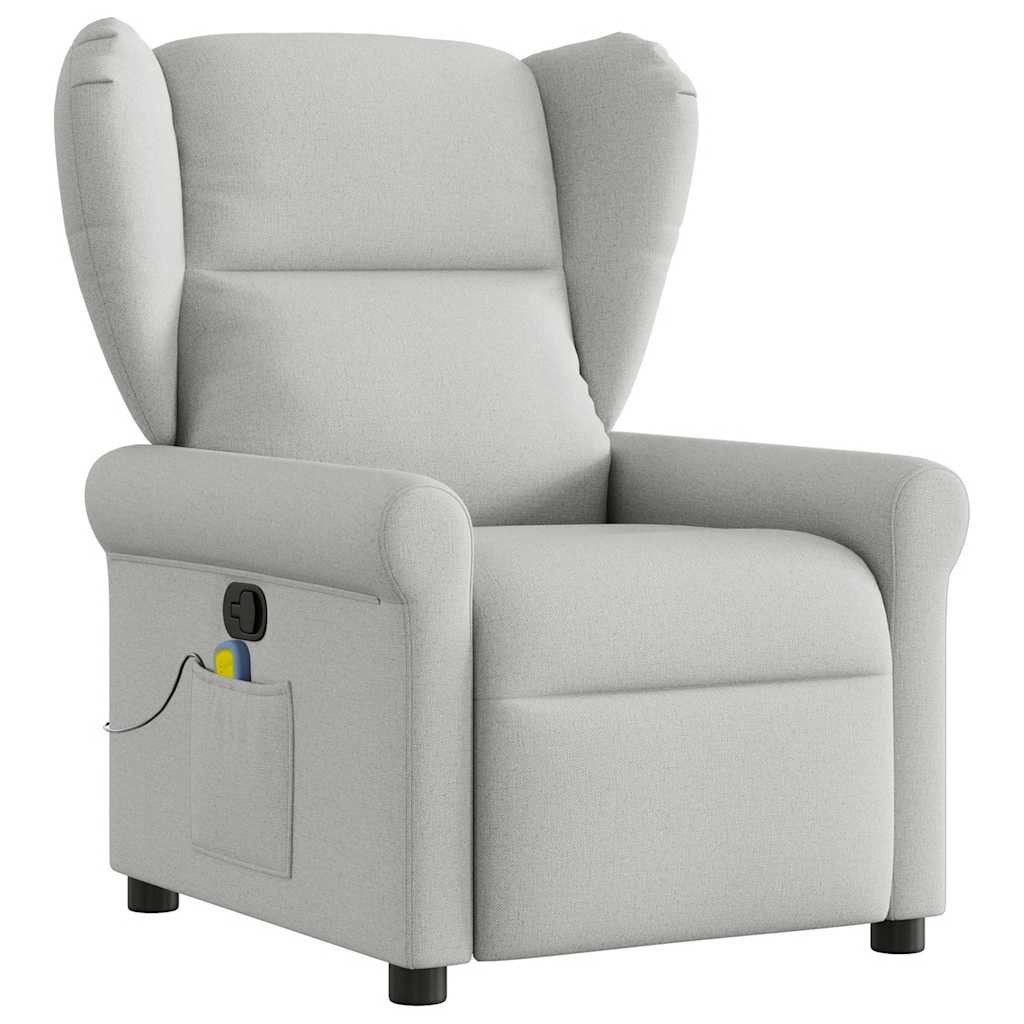 vidaXL Sessel Massagesessel Wolkengrau Stoff (1-St) günstig online kaufen