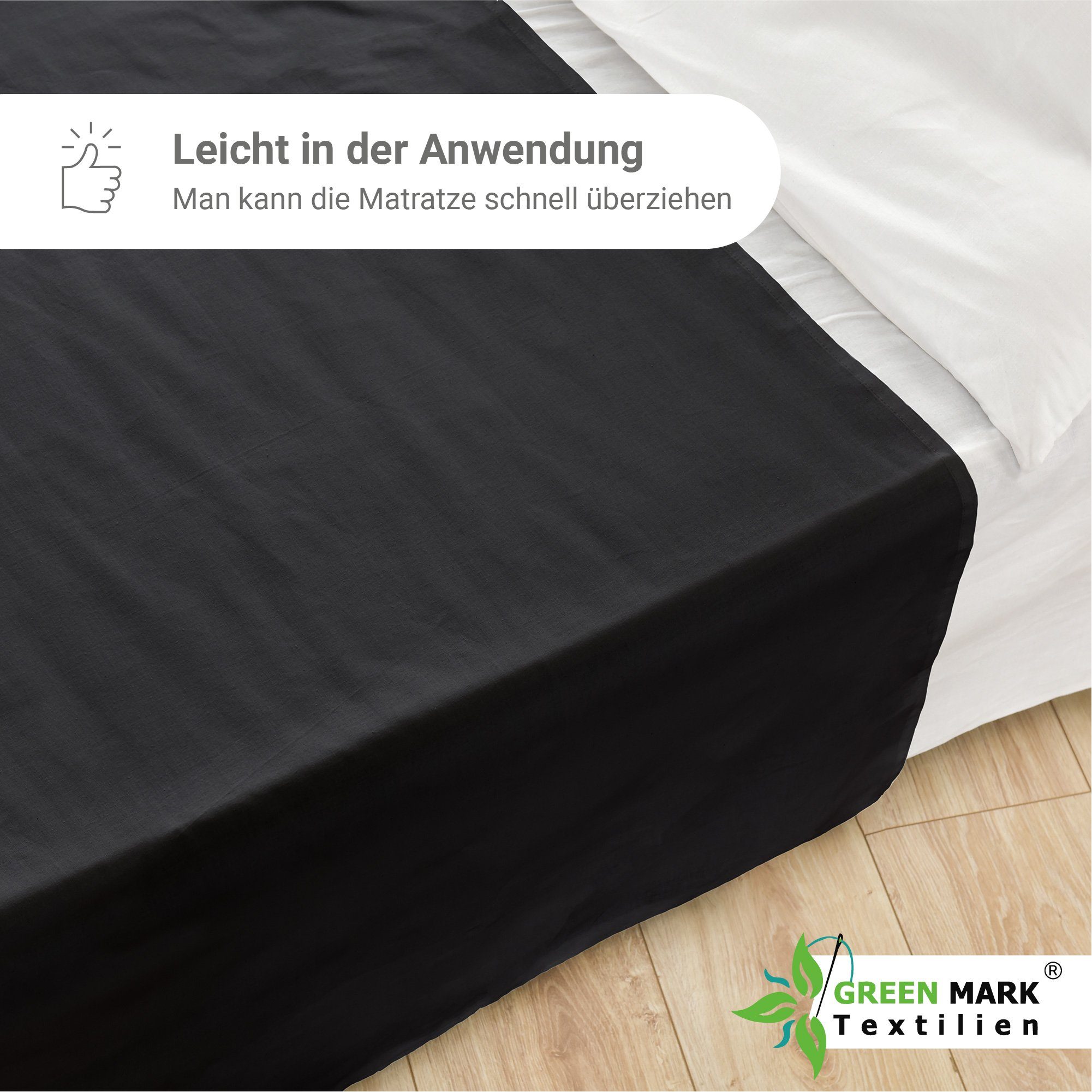NatureMark Bettlaken klassisches Betttuch Haustuch, 100% Baumwolle, Gummizu günstig online kaufen