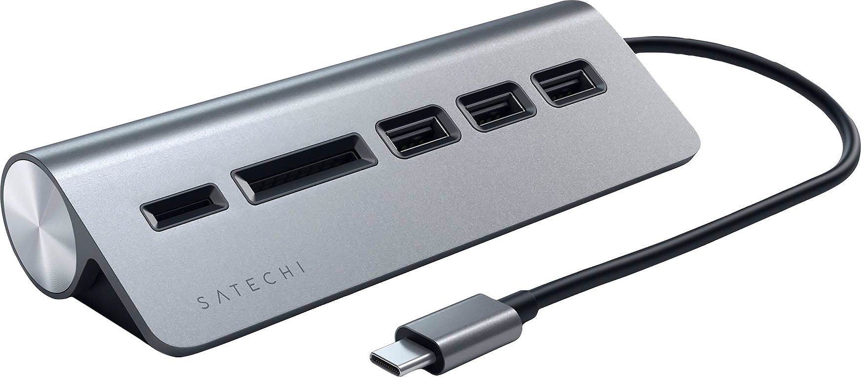 Type-C Aluminum USB Hub & Card Reader USB-Adapter
