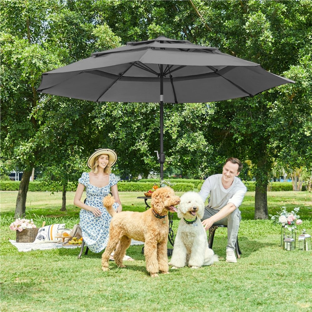 Yaheetech Sonnenschirm ∅ 324cm, Gartenschirm Outdoor günstig online kaufen