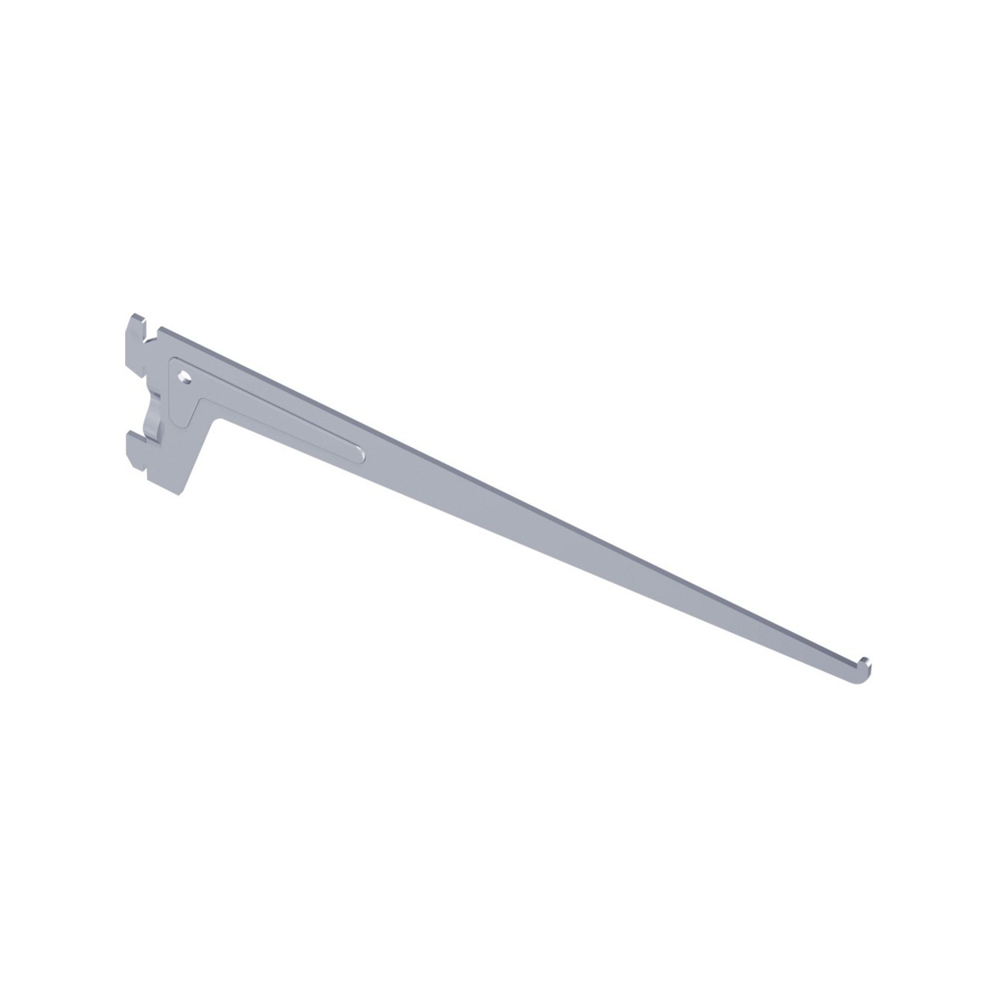 ELEMENT SYSTEM Schwerlastregal DIY, Träger 10105 für Wandschiene,T 200mm grau, weißaluminium 20 Stk