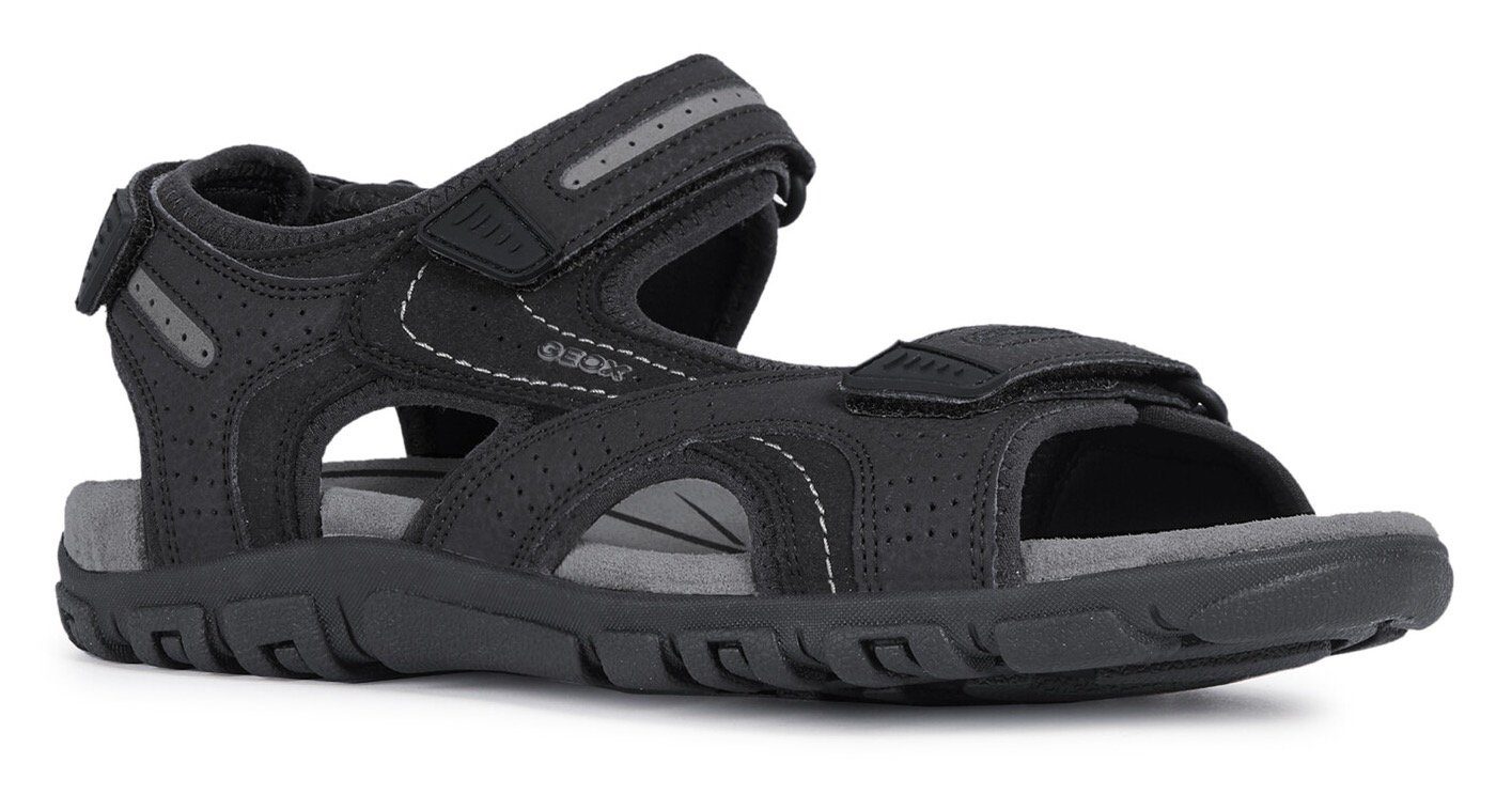 Geox UOMO SANDAL STRADA Sandale, Sommerschuh, Klettschuh, Outdoorsandale, im Trekking-Look