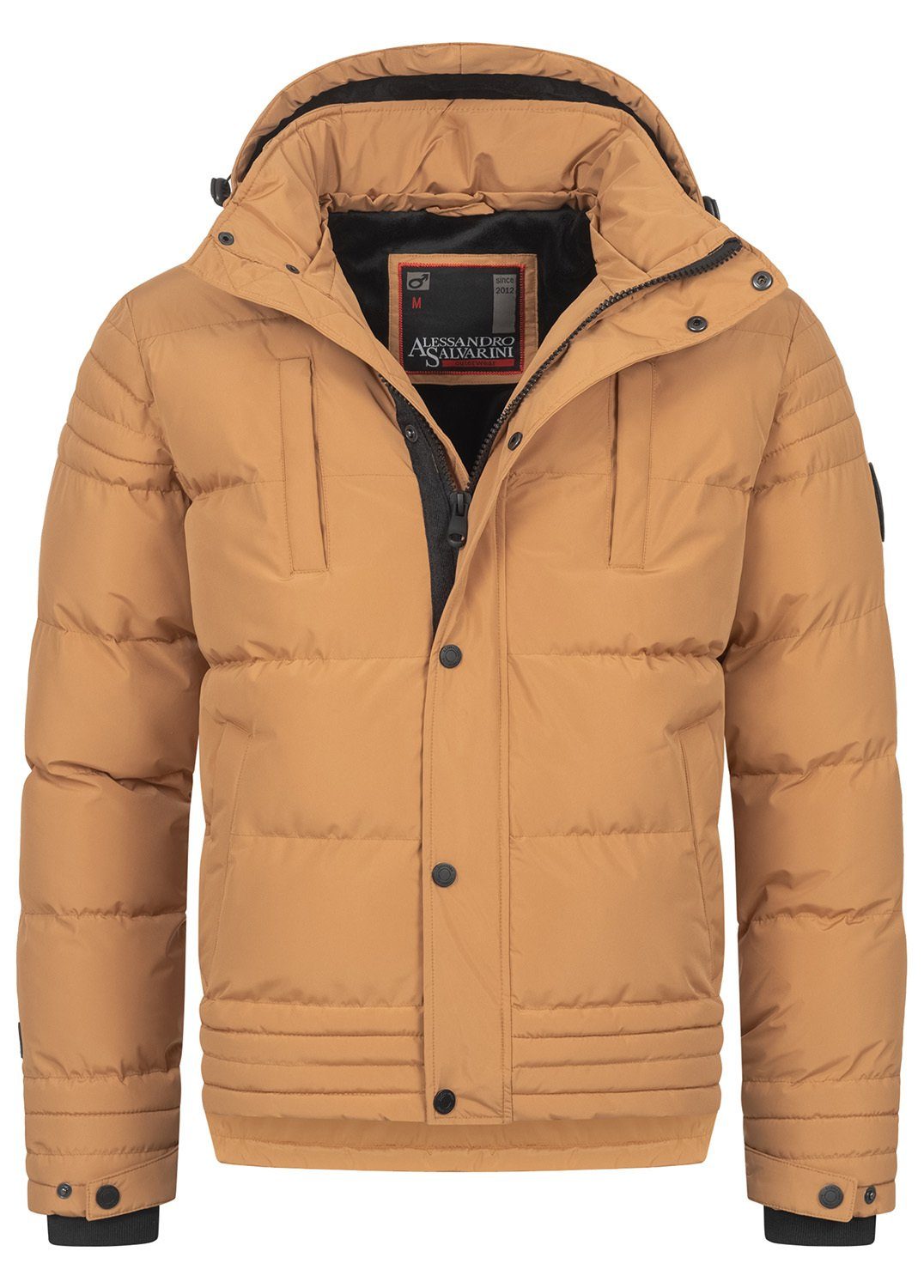 Alessandro Salvarini Winterjacke ASFabiano mit warmem Teddyfell und abnehmbarer Kapuze