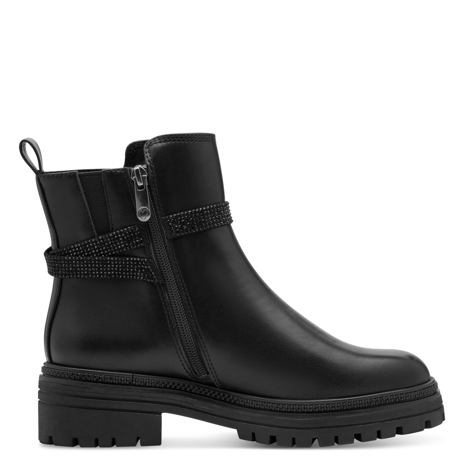 MARCO TOZZI Stiefelette, Blockabsatz, Bikerboots, Zierschnalle günstig online kaufen
