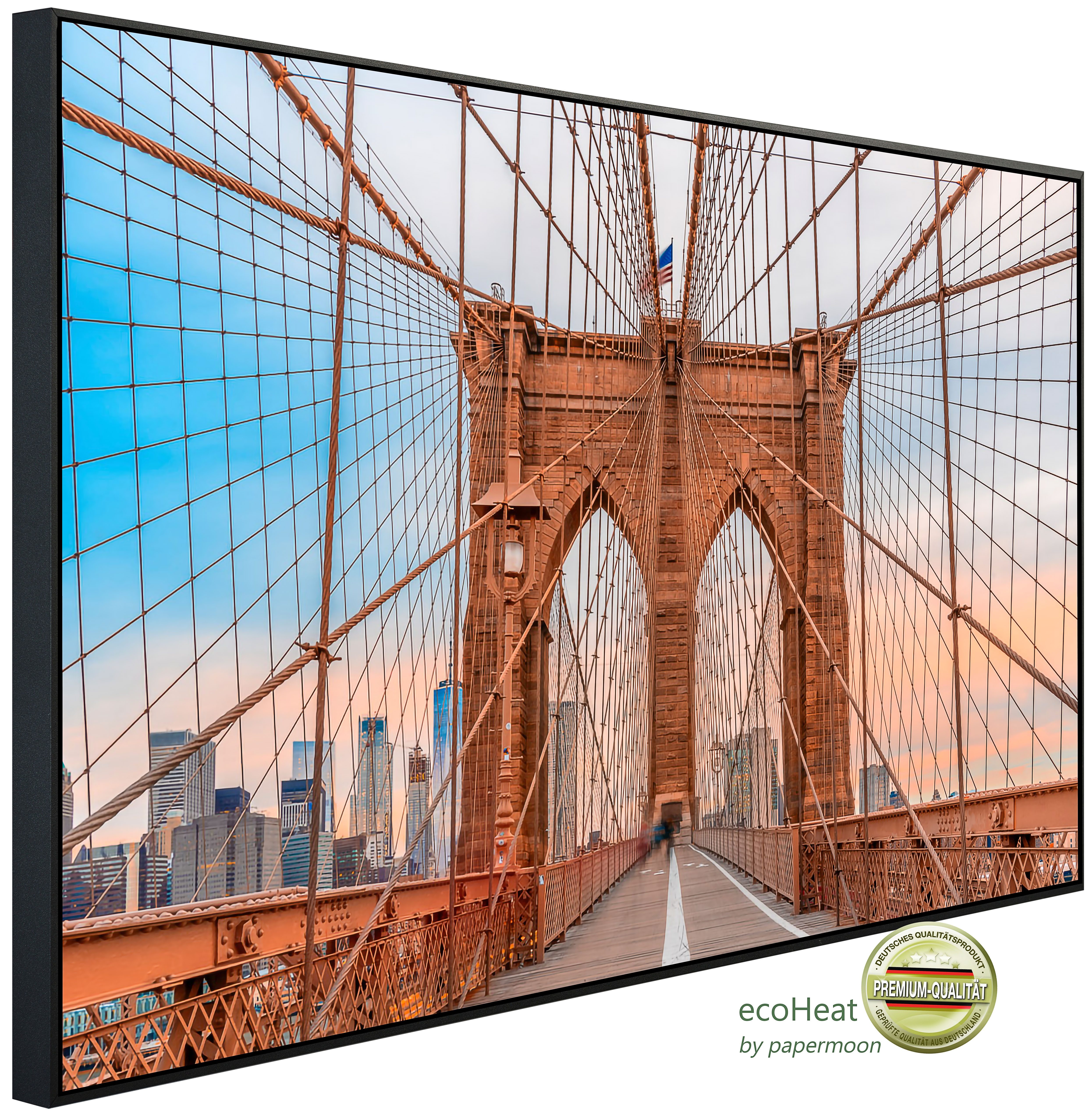 Papermoon Infrarotheizung INFRAROT-BILD-HEIZUNG, Brooklyn Brücke, TÜV-Rheinland/GS zertifiziert, angenehme Strahlungswärme