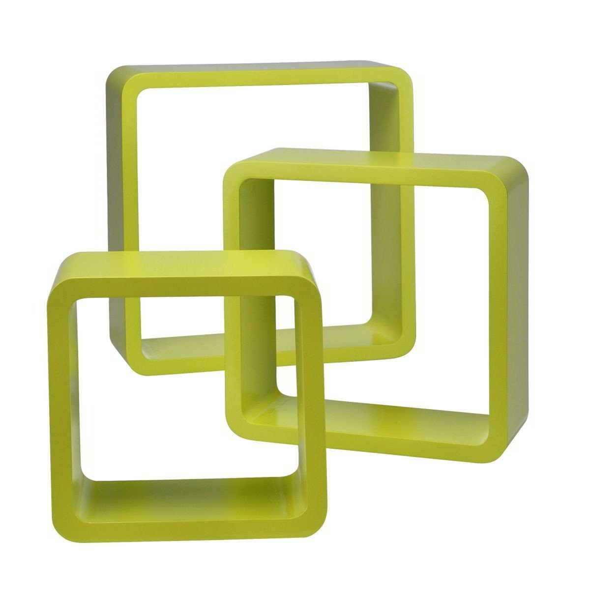 Cube-Retro Wandregale International Haushalt Regal 3er-Set Montagematerial im inkl. Würfel Design, quadratisch Hängeregale