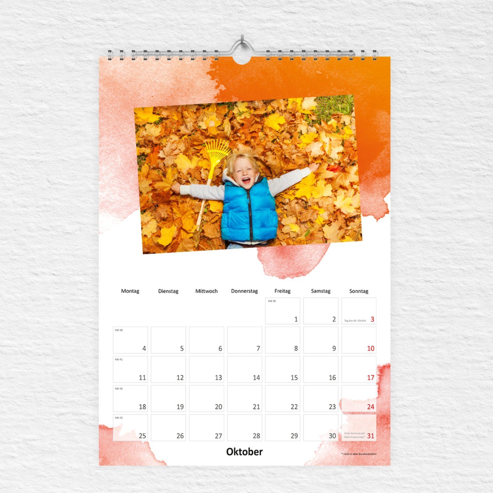 Watercolor Bastelkalender 2024, Fotokalender Packpapier nikima