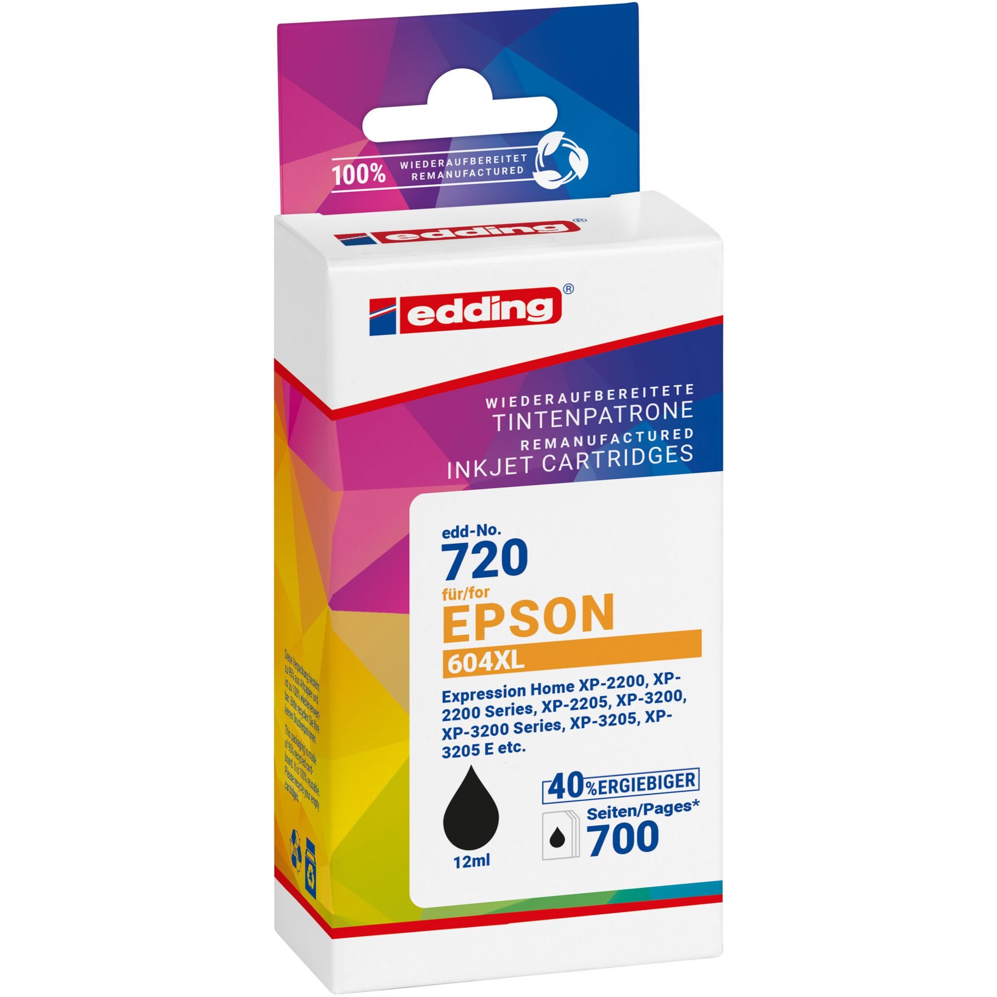 edding Tonerpatrone edding Tintenpatrone 18-720 wie Epson 604XL sw