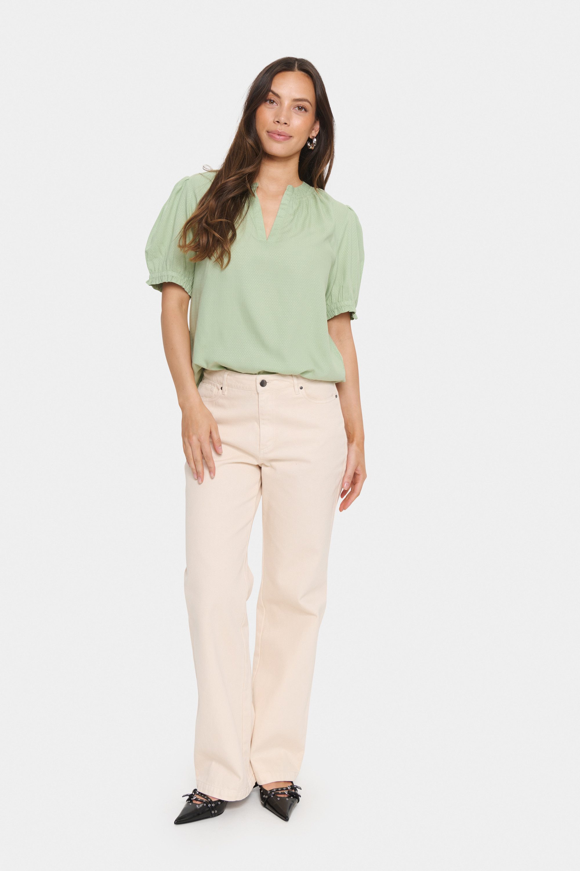 Saint Tropez Kurzarmbluse Bluse kurzarm BrittaSZ