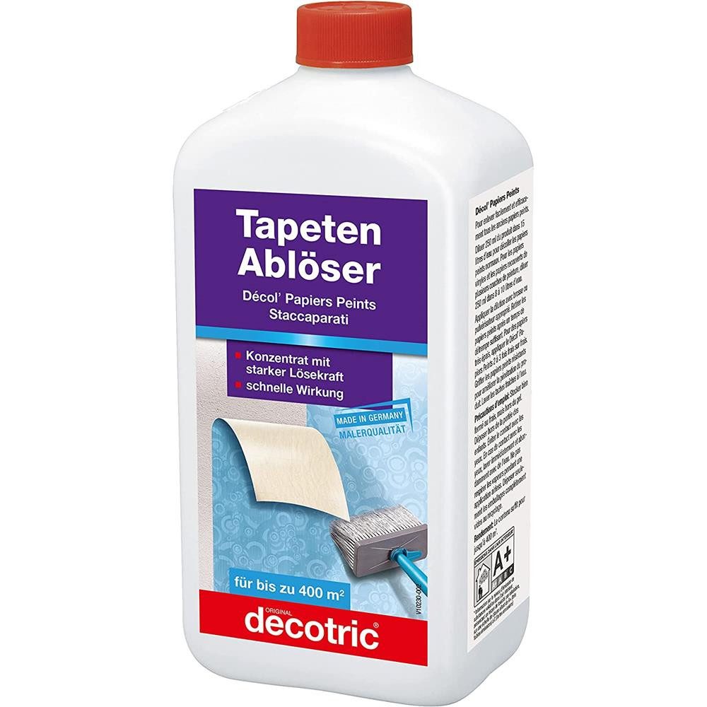 PUFAS Wandfarbe decotric Tapeten-Ablöser-Konzentrat, 1 Liter für ca. 400 m²