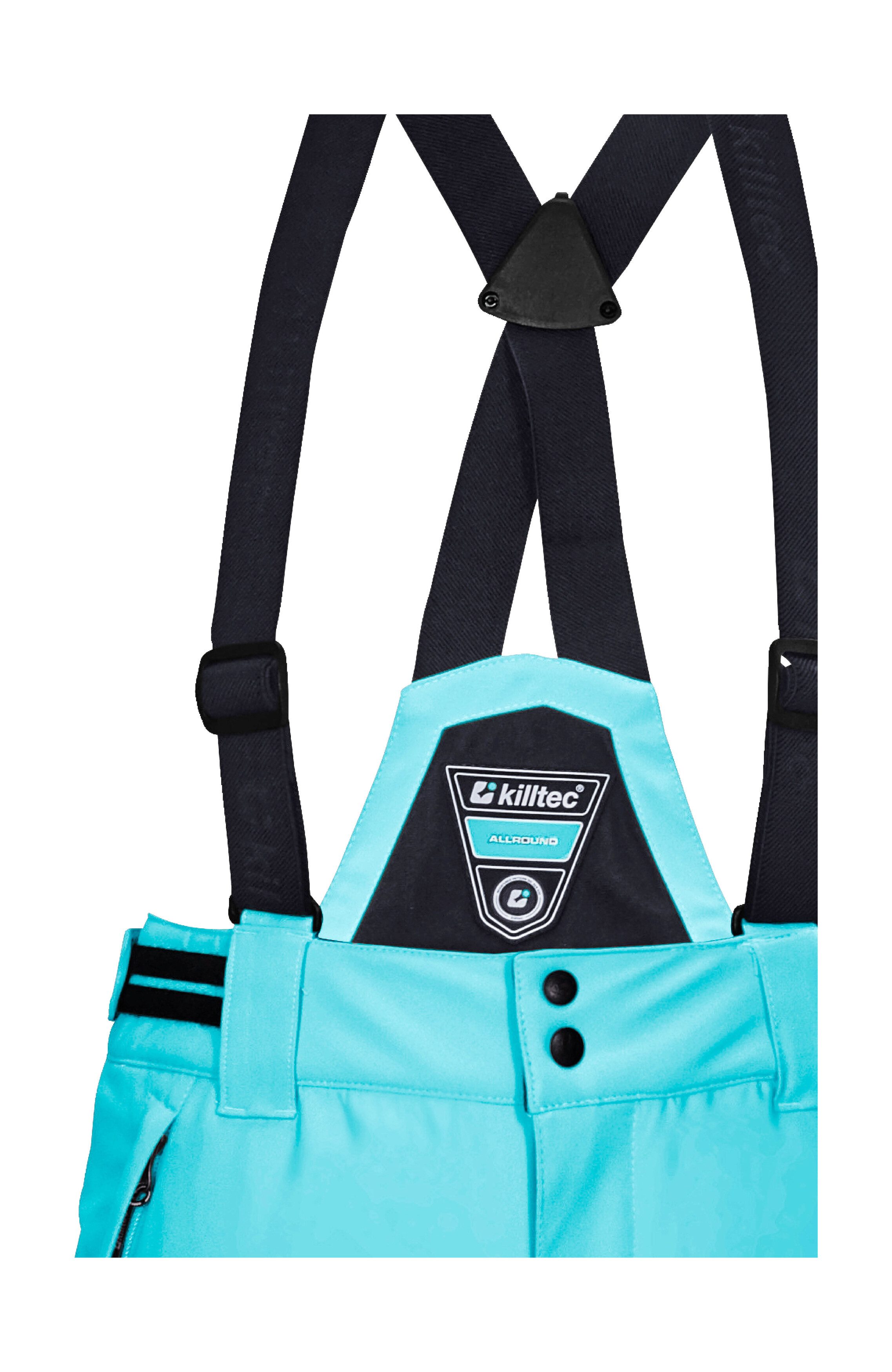 Killtec Skihose KSW 77 GRLS SKI PNTS wasserdicht, atmungsaktiv, abnehmbarer Latz, verst. Seitenriegel