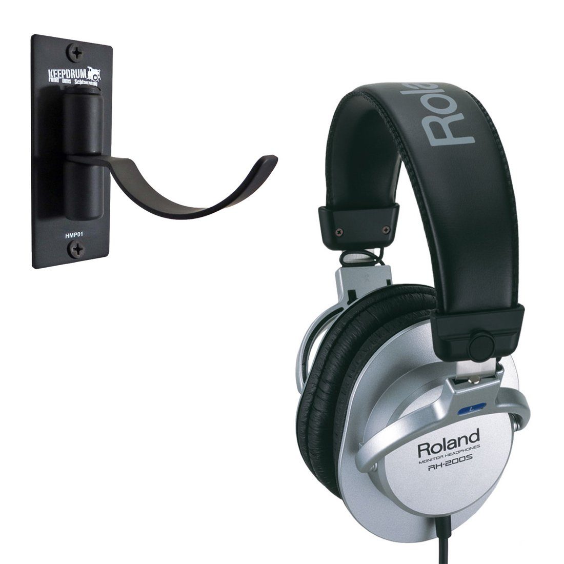 Roland Roland RH-200S Kopfhörer Silver mit Wandhalter Kopfhörer