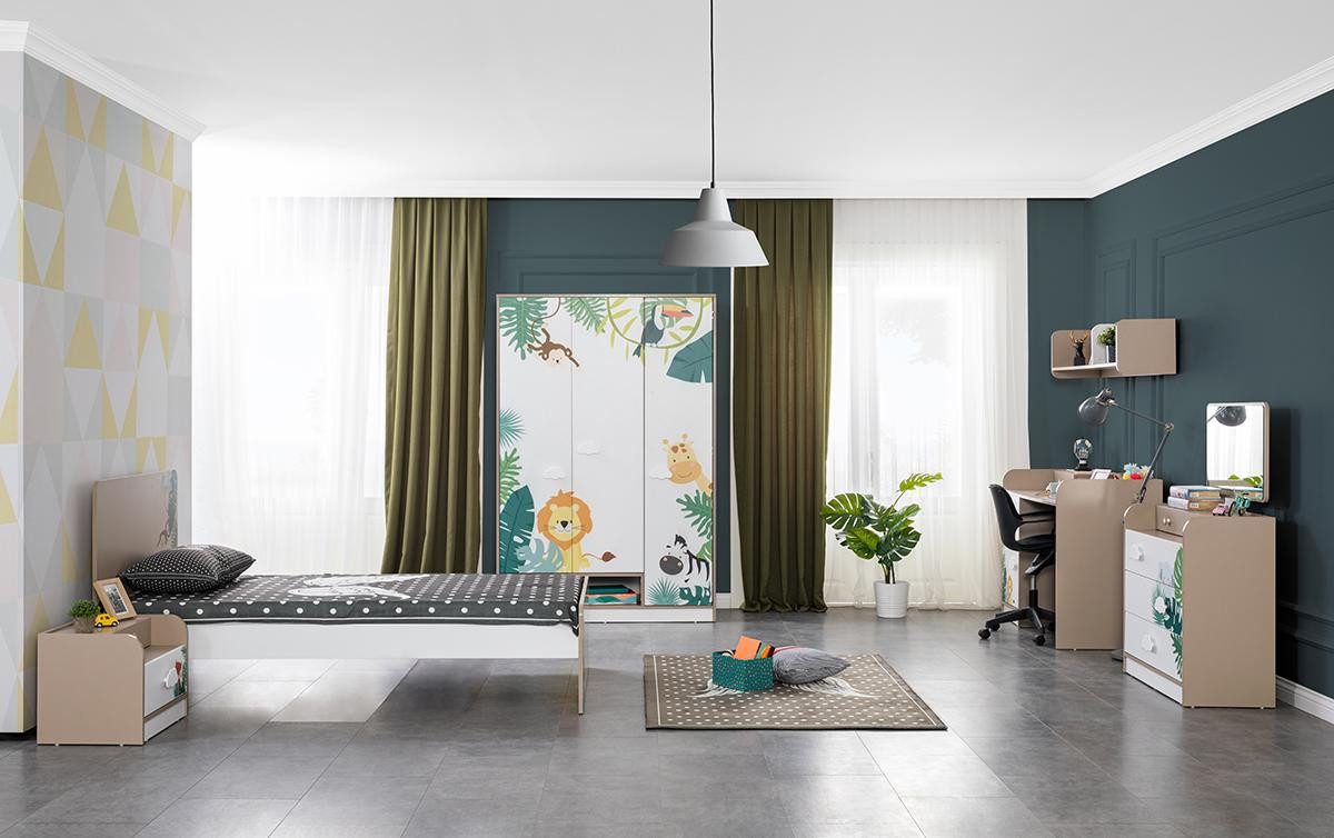 Xlmoebel Kinderkleiderschrank Luxuriöser Holzschrank für Mädchen im modernen Design (1-St., Kleiderschrank) Hergestellt in Europa