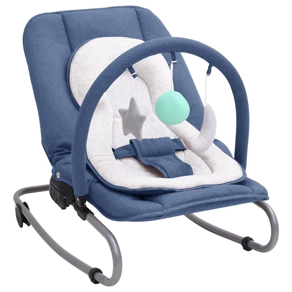 vidaXL Steckdose Babywippe Marineblau Stahl