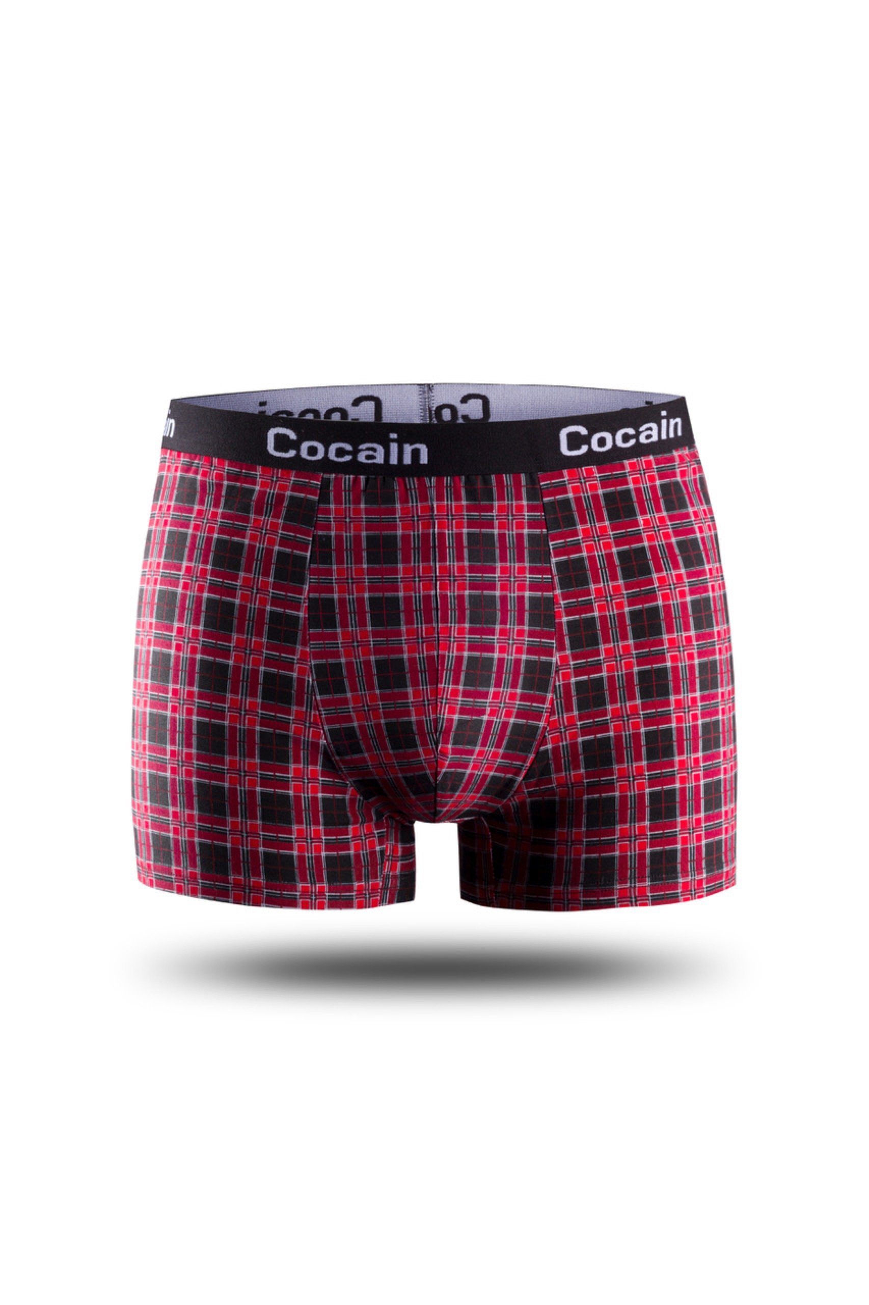 Boxershorts Karo's Europa underwear (5-St., dunkle Spitzenqualität aus Cocain Boxershorts Herren Logoschriftzug 5er-Pack) Bund am