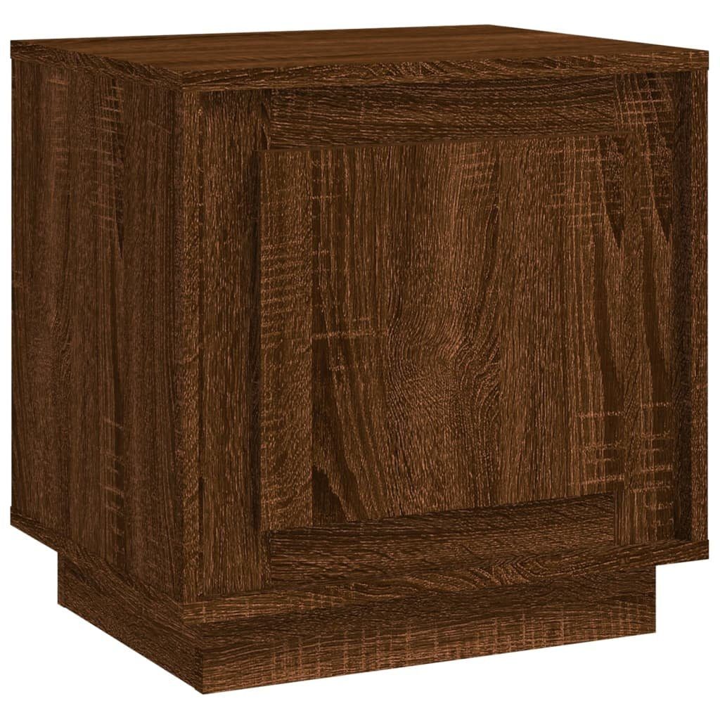 vidaXL Nachttisch NA Nachttisch Braun Eichen-Optik 44x35x45 cm Holz Nachtkonsole Nachtsc