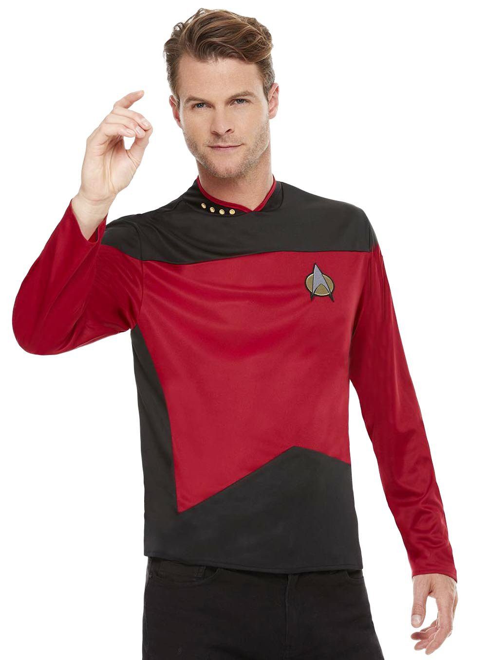 Smiffys Kostüm Star Trek TNG Uniform Captain, Oberteil im Stil der Brückenuniform von Captain Picard