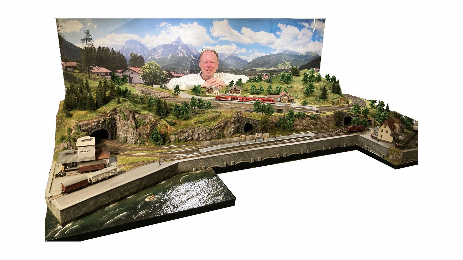 NOCH Modelleisenbahn-Spielunterlage Kompletter easy TRACK Trassenbausatz Martinstadt f