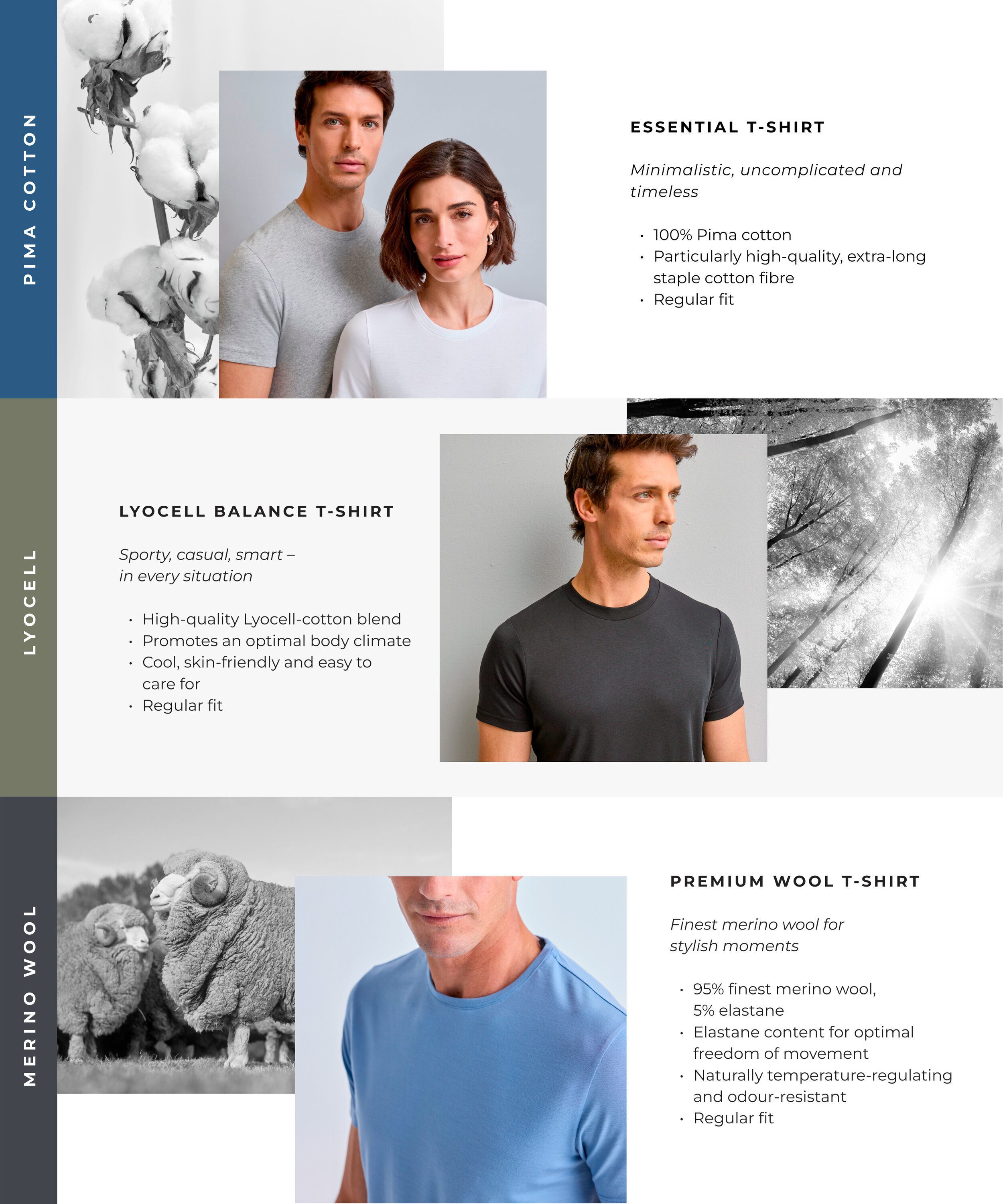 FALKE T-Shirt Essential (1-tlg., 1) aus hochwertiger Pima-Baumwolle