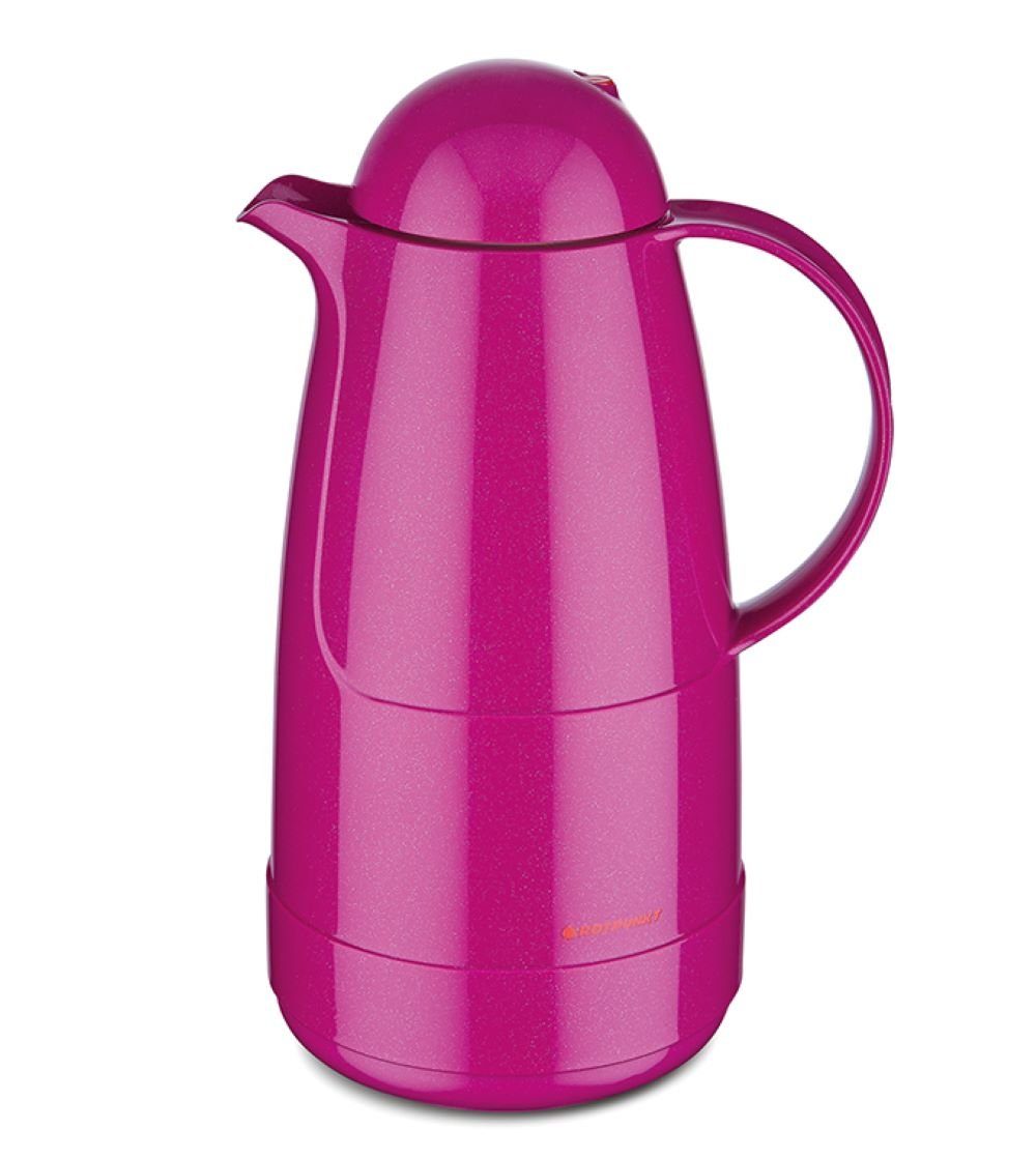 Isolierkanne sparkling BPA-frei, doppelwandigem I 1,5 langlebig pink (extra Glaskolben l, I Teekanne), Rosalin-Glas Isolierung) Liter 1.5 (Kaffeekanne I I lange aus 215 Glaseinsatz ROTPUNKT hochwertig