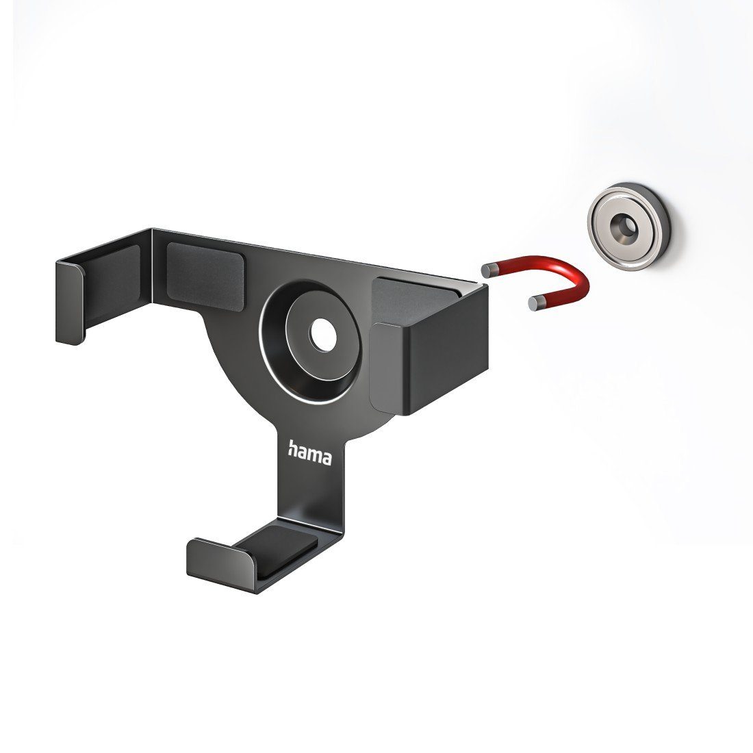 Hama TV-Wandhalterung Wandhalterung für Apple TV HD (4. Gen) Apple TV HD 4K (1./2./3. Gen), (bis 0 Zoll, magnetisch, flach, Farbe Schwarz, mit Montagezubehör, Fernseher)