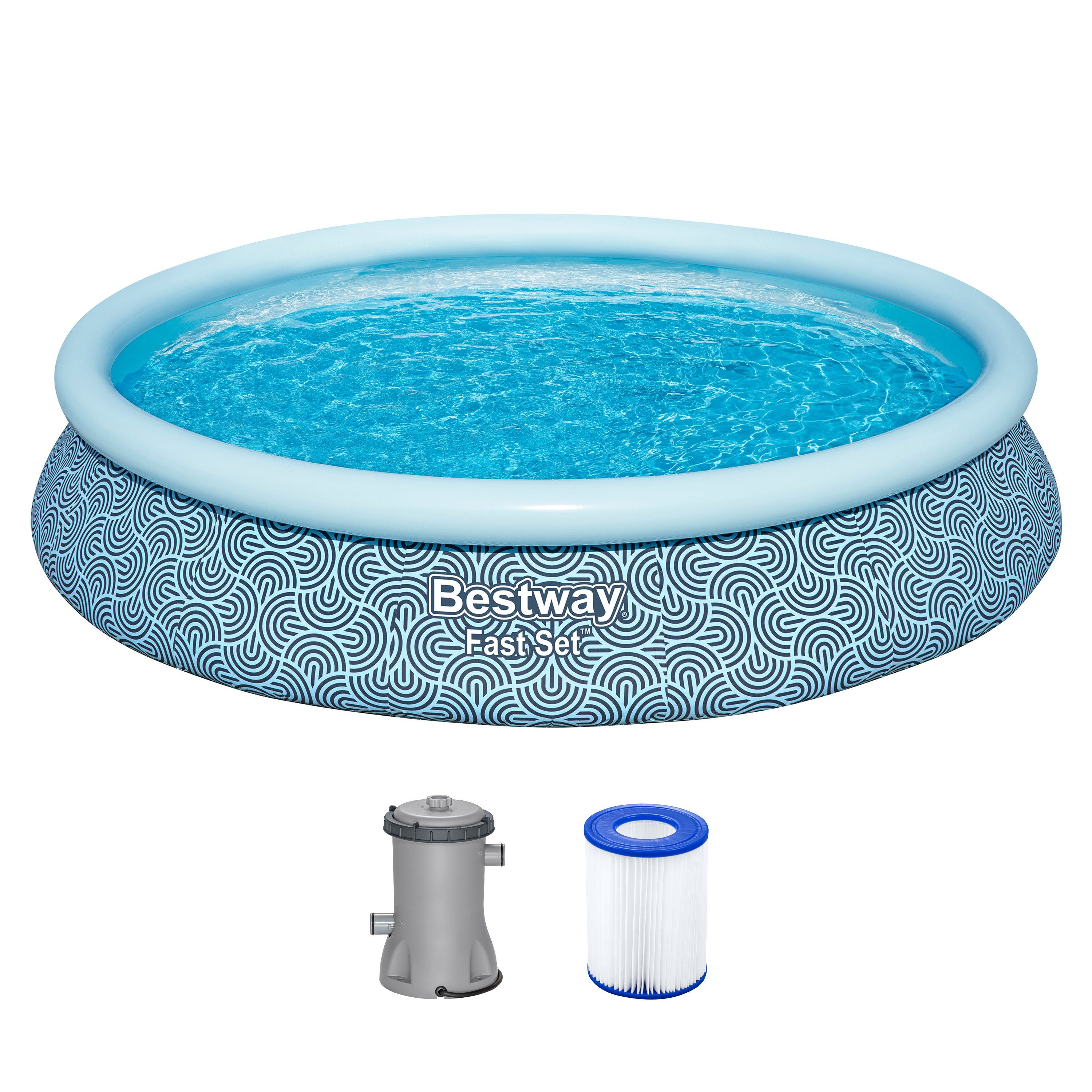Bestway Fast Set™ (Set, Inkl. Filterpumpe), Ø 457 x 84 cm