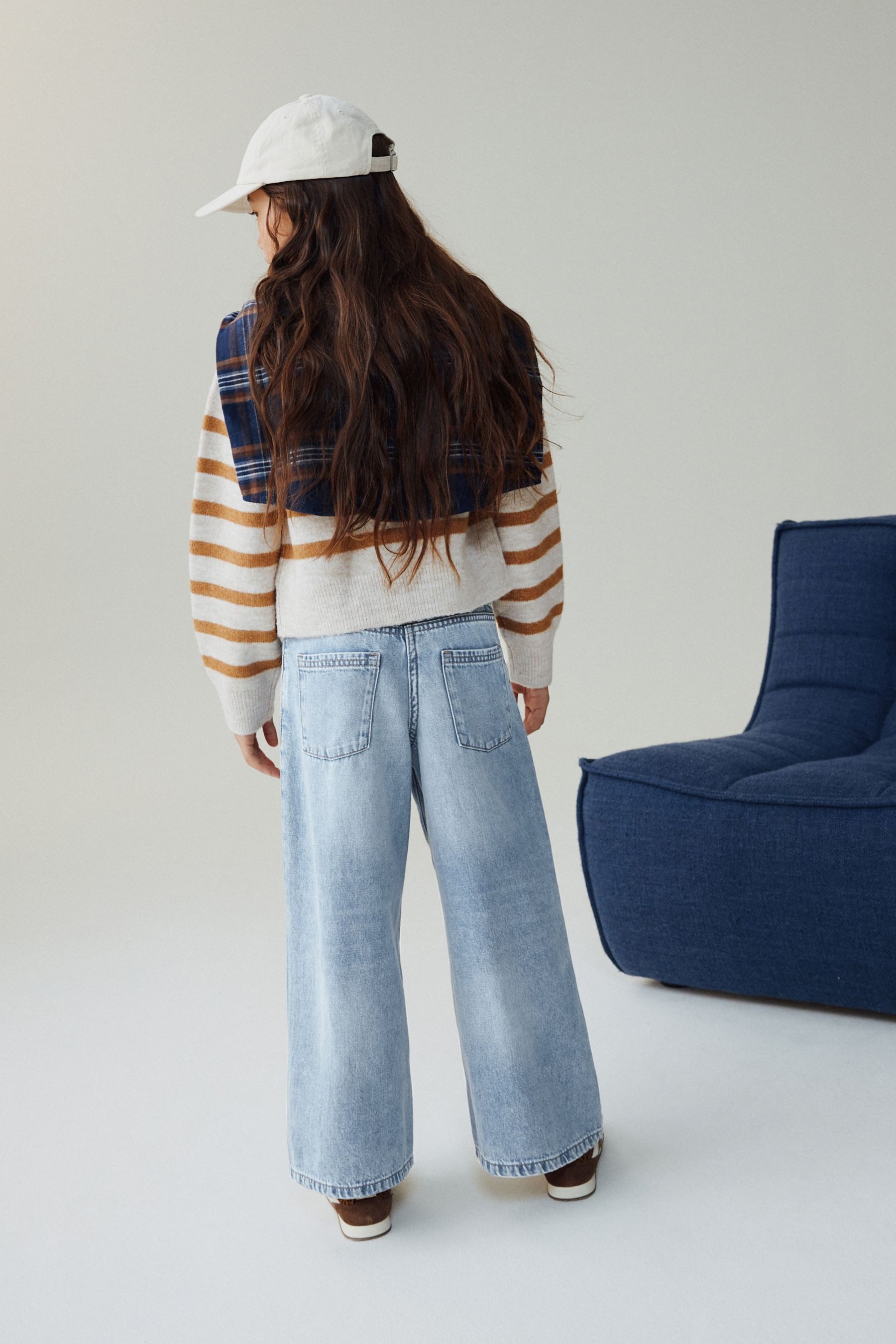Next Weite Jeans Weite Jeans aus 100 % Baumwolle (1-tlg)