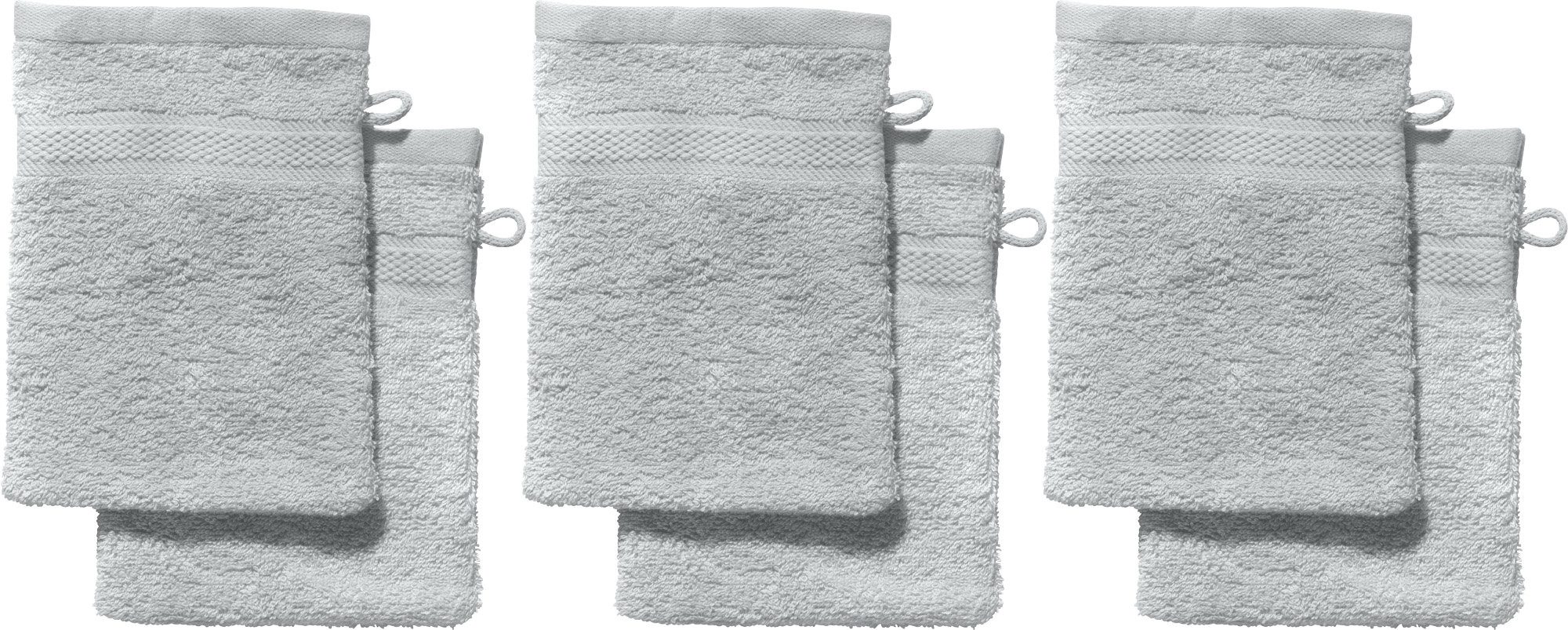 REDBEST Waschhandschuh Waschhandschuh "Chicago" 6er-Pack, Frottier, Walk-Frottier Uni