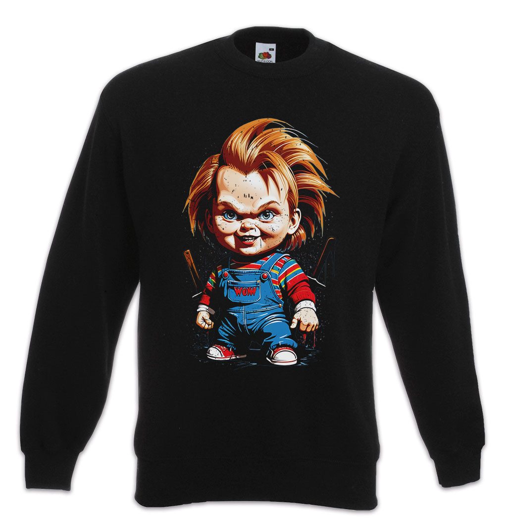 Urban Backwoods Sweatshirt Murderous Puppet Sweatshirt Child's Mörderpuppe Chucky Play Halloween (1-tlg) Blood Bloody Blutig Blut