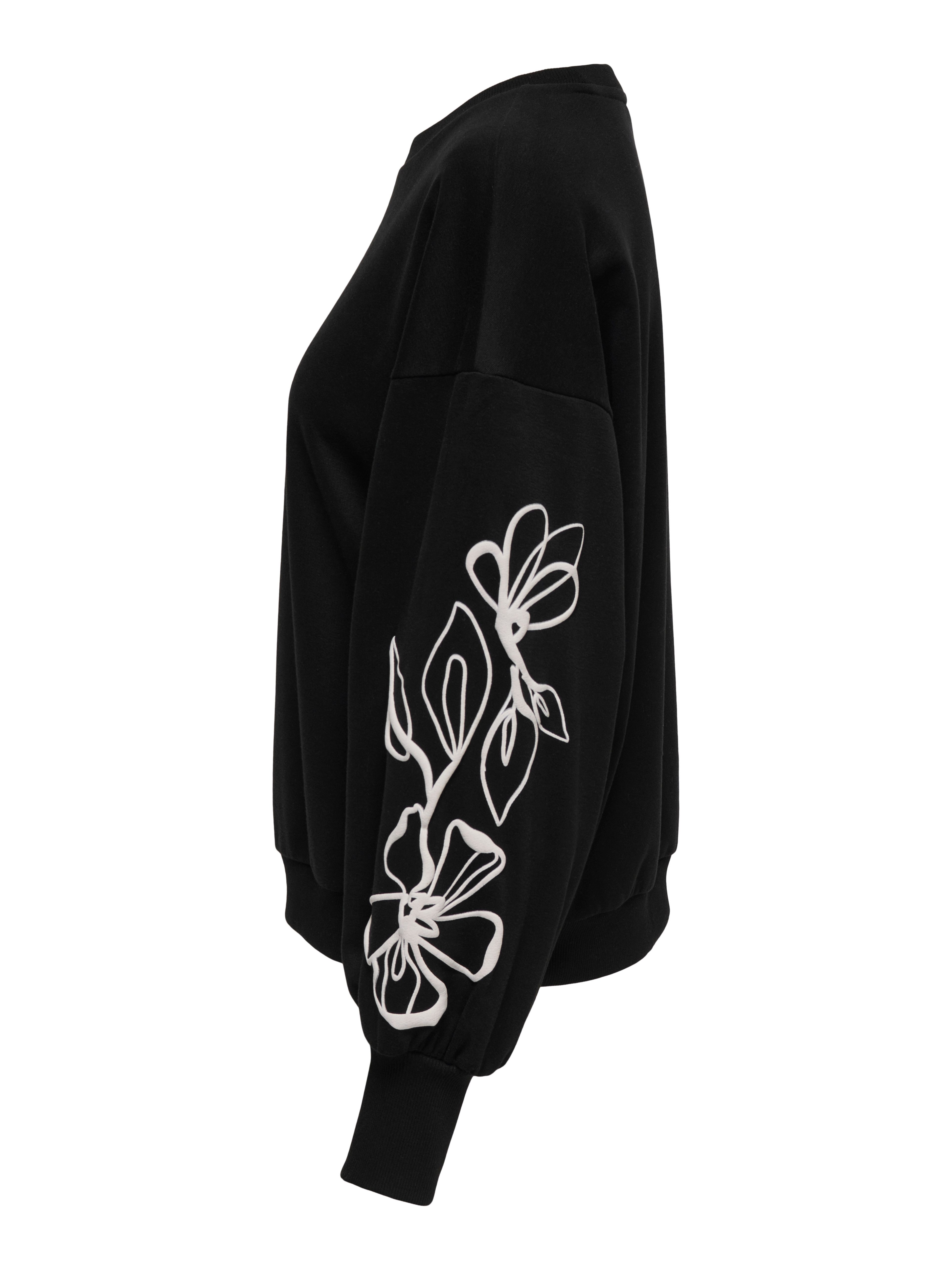 ONLY Sweatshirt ONLBROOKE L/S O-NECK FLOWER SWT Baumwollmischung, regular fit