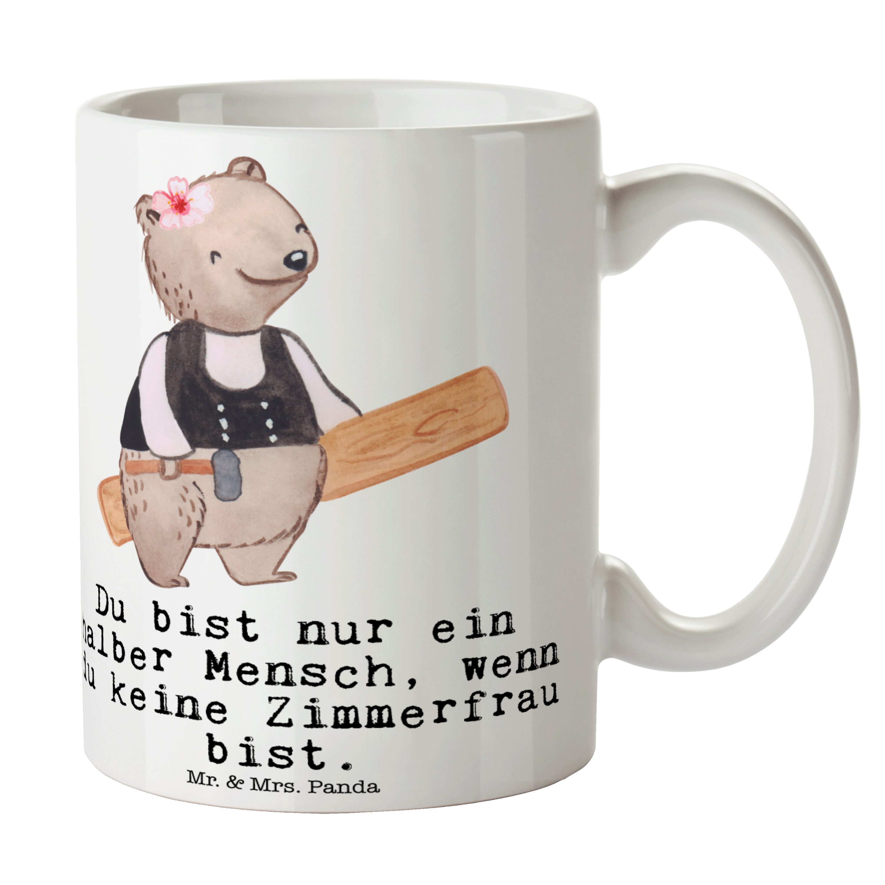 Dankeschön, Geschenk, Weiß Panda Firma, Mr. Zimmerfrau Keramik Tasse & Herz mit - Mrs. - Kaffeebeche,