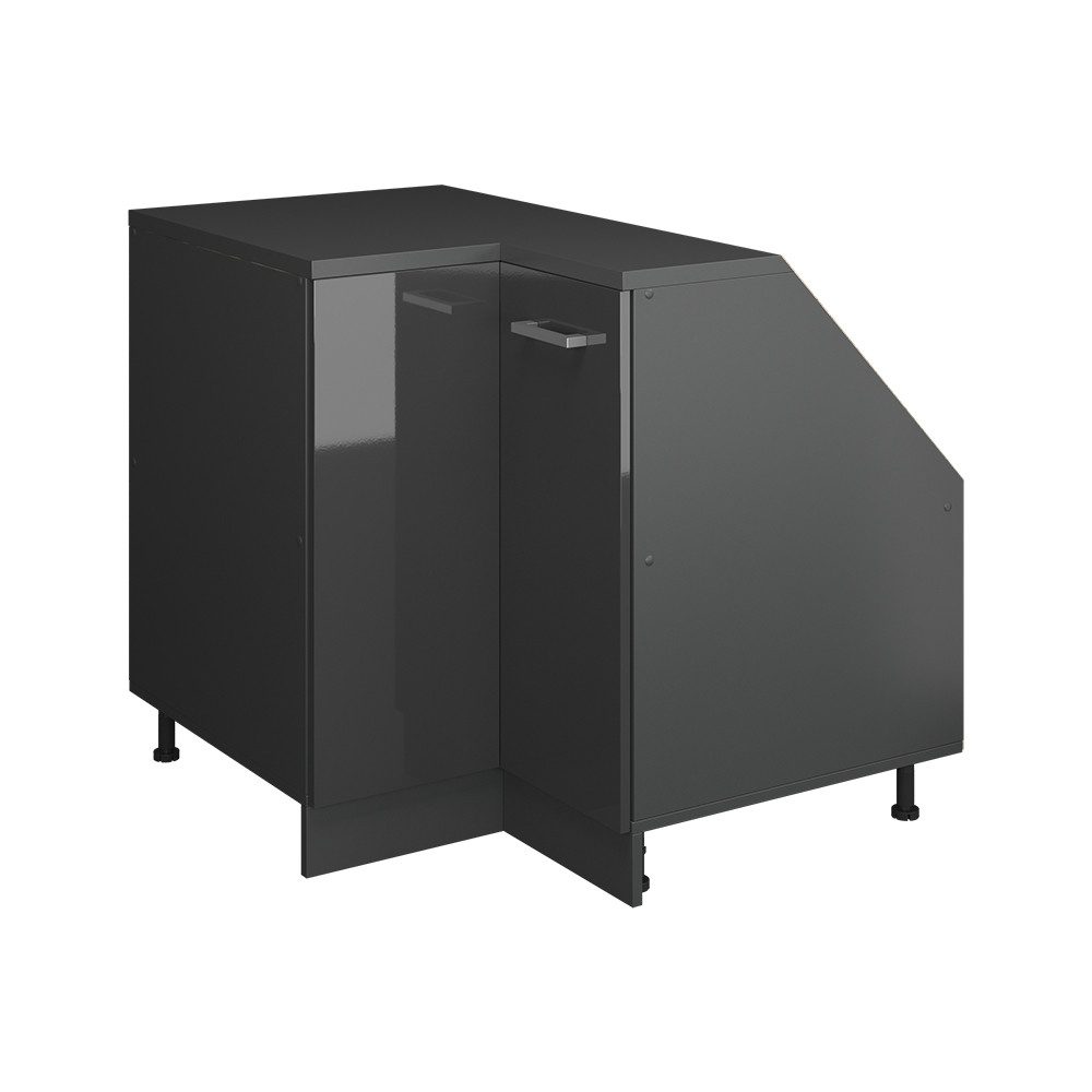 Vicco Kommode Rion, Anthrazit Hochglanz/Anthrazit, 75.6 x 81.6 cm mit 1 Tür, Sch... (1 St)