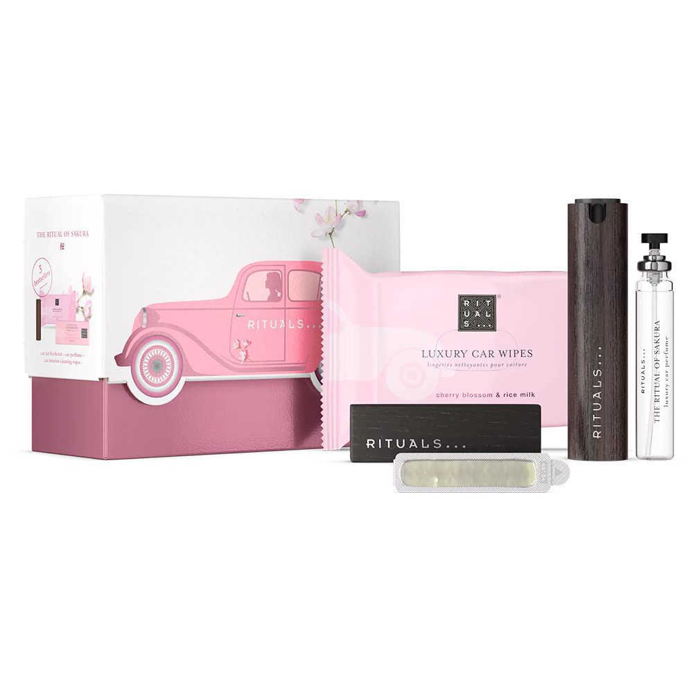 Rituals Pflege-Geschenkset Rituals The Ritual of Sakura Car Gift Set, 3-tlg., Autoparfum, Halterung, Reinigungstücher & Air Freshener