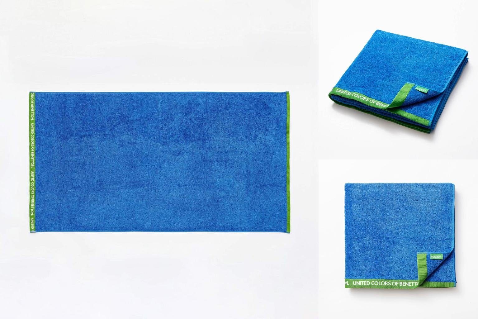 United Colors of Benetton Handtuch Strandbadetuch Benetton BE143 Blau 160 x  90 cm Handtuch