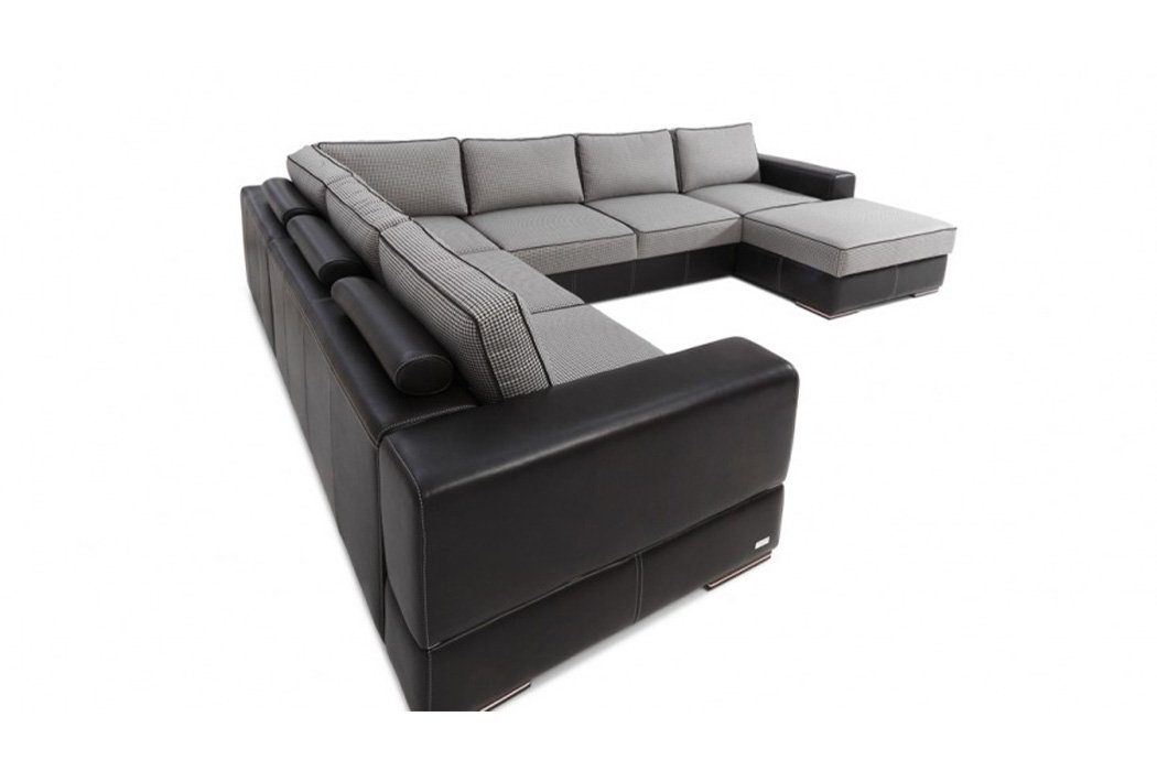 Ecksofa Wohnlandschaft Ecksofa Stoff Made Bettfunktion in Europe JVmoebel U-Form Couch,