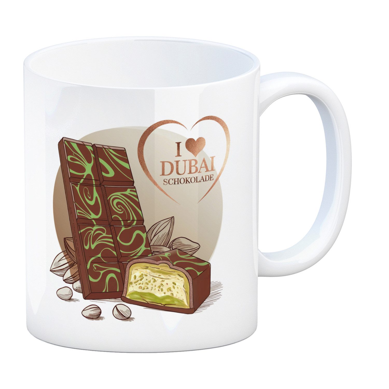 speecheese Tasse I Love Dubai Schokolade Kaffeebecher