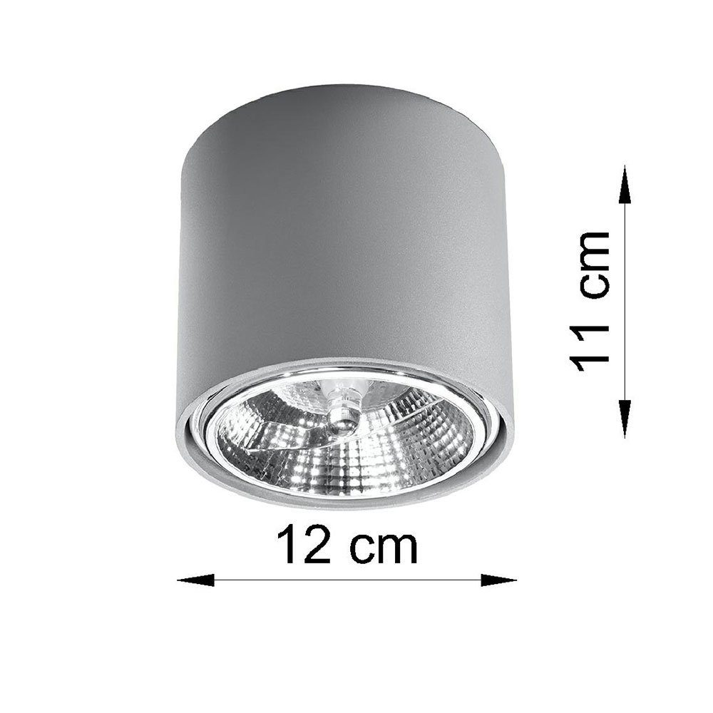 Spots inklusive, Deckenstrahler, GU10 skandinavisch Leuchtmittel Deckenleuchte etc-shop Deckenlampe nicht grau Aufbauspot