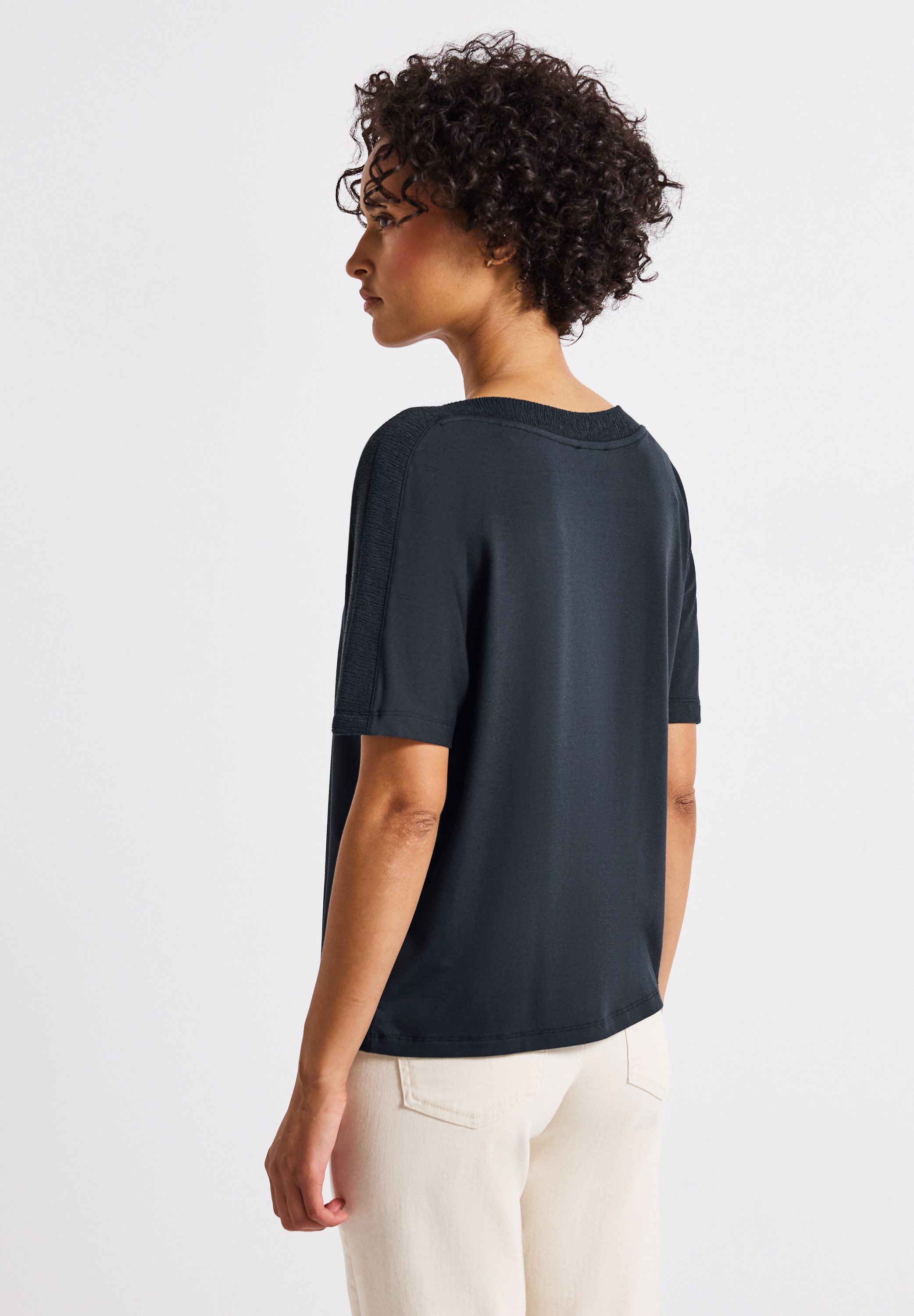 STREET ONE T-Shirt mit Strukturdetail günstig online kaufen