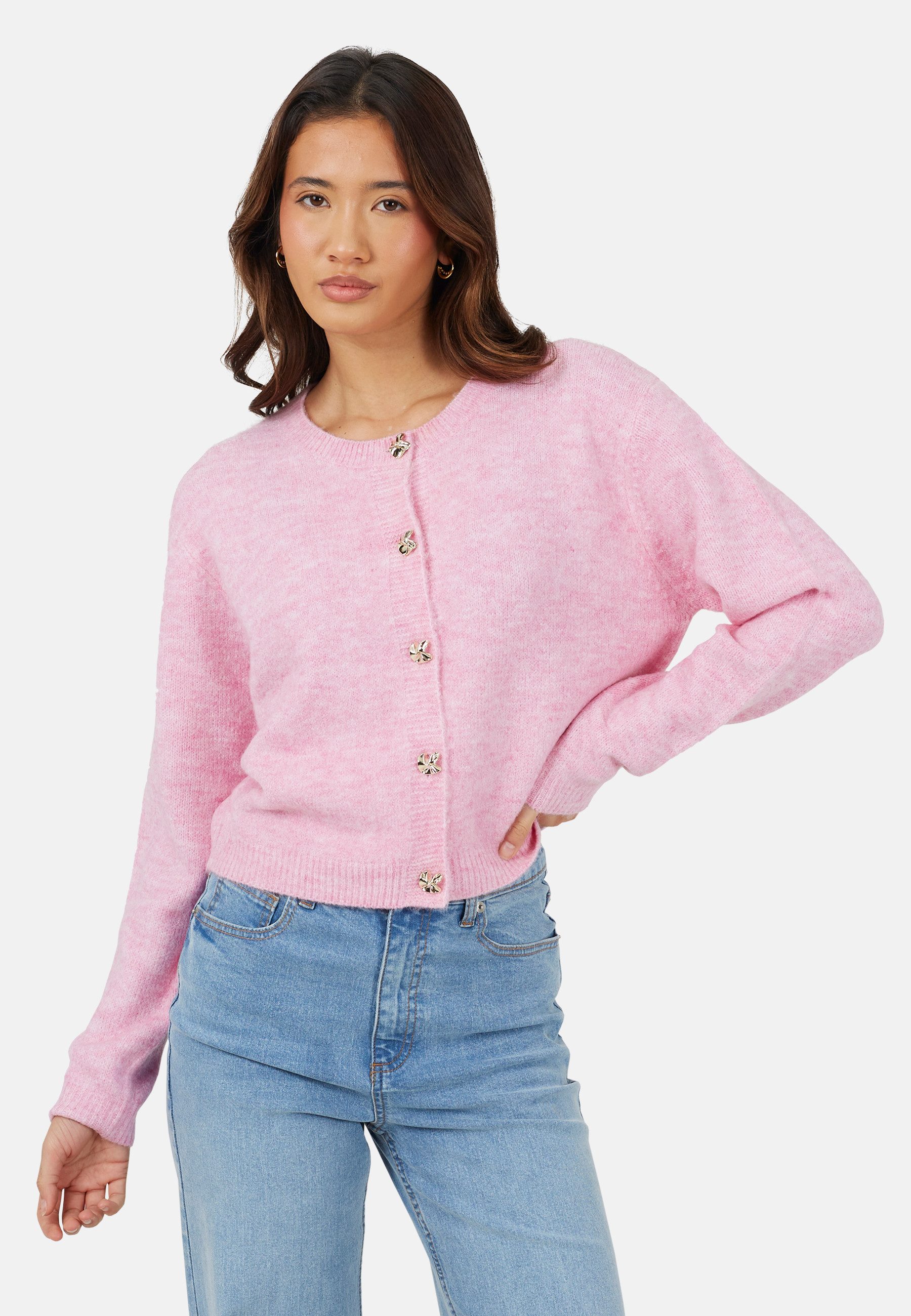 Brave Soul Cardigan Damen-Raglan-Strickjacke mit Knöpfen