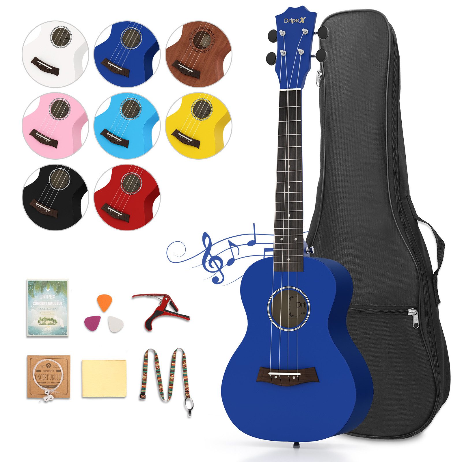 Ukulele Kleine Gitarre 23 Zoll Konzert Ukulele Set