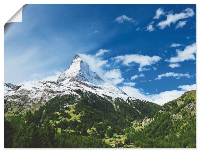 Artland Wandbild »Matterhorn«, Berge (1 Stück), in vielen Größen & Produktarten -Leinwandbild, Poster, Wandaufkleber / Wandtattoo auch für Badezimmer geeignet-Otto