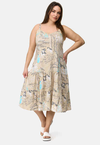 Kekoo A-Linien-Kleid Sommerkleid Midikleid Trägerkleid mit Stretch 'Vivid'