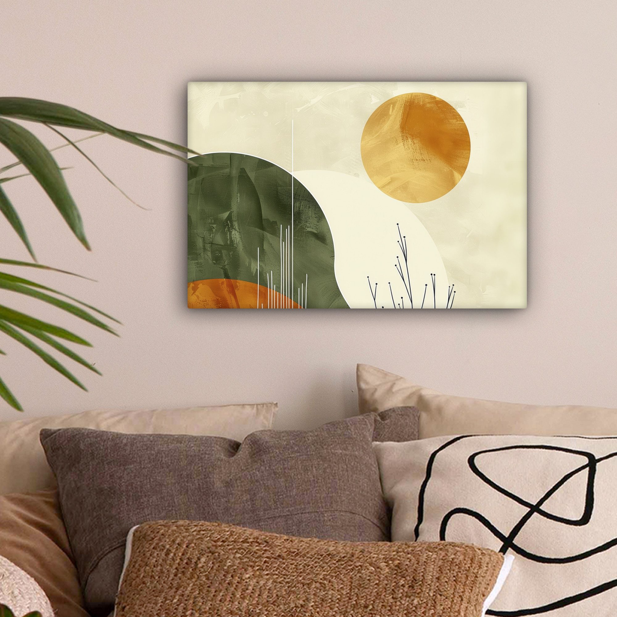 OneMillionCanvasses® Leinwandbild Abstrakt - Landschaft - Sonne - Kunst, Fo günstig online kaufen
