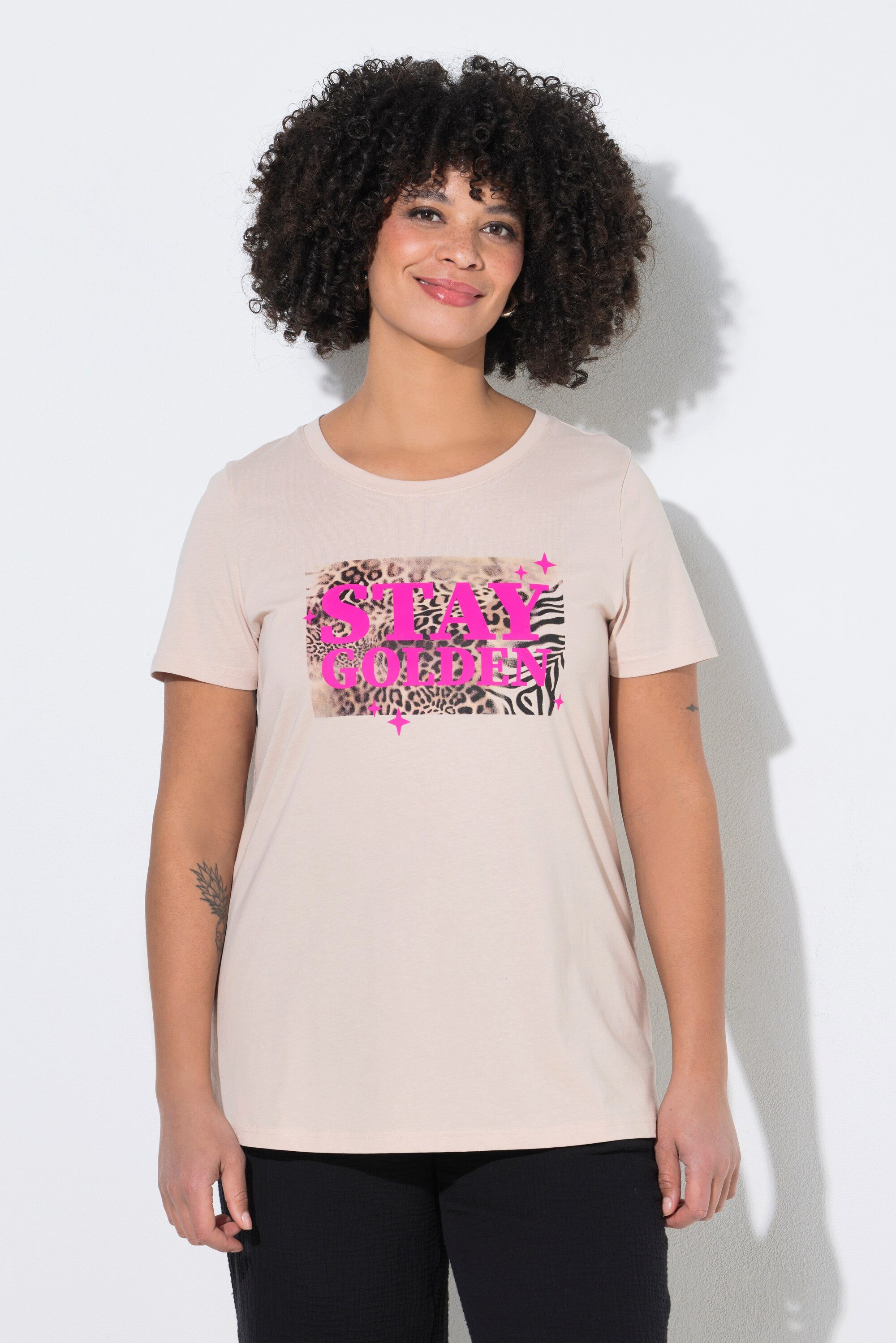 T-Shirt T-Shirt bequeme Passform Schriftzug