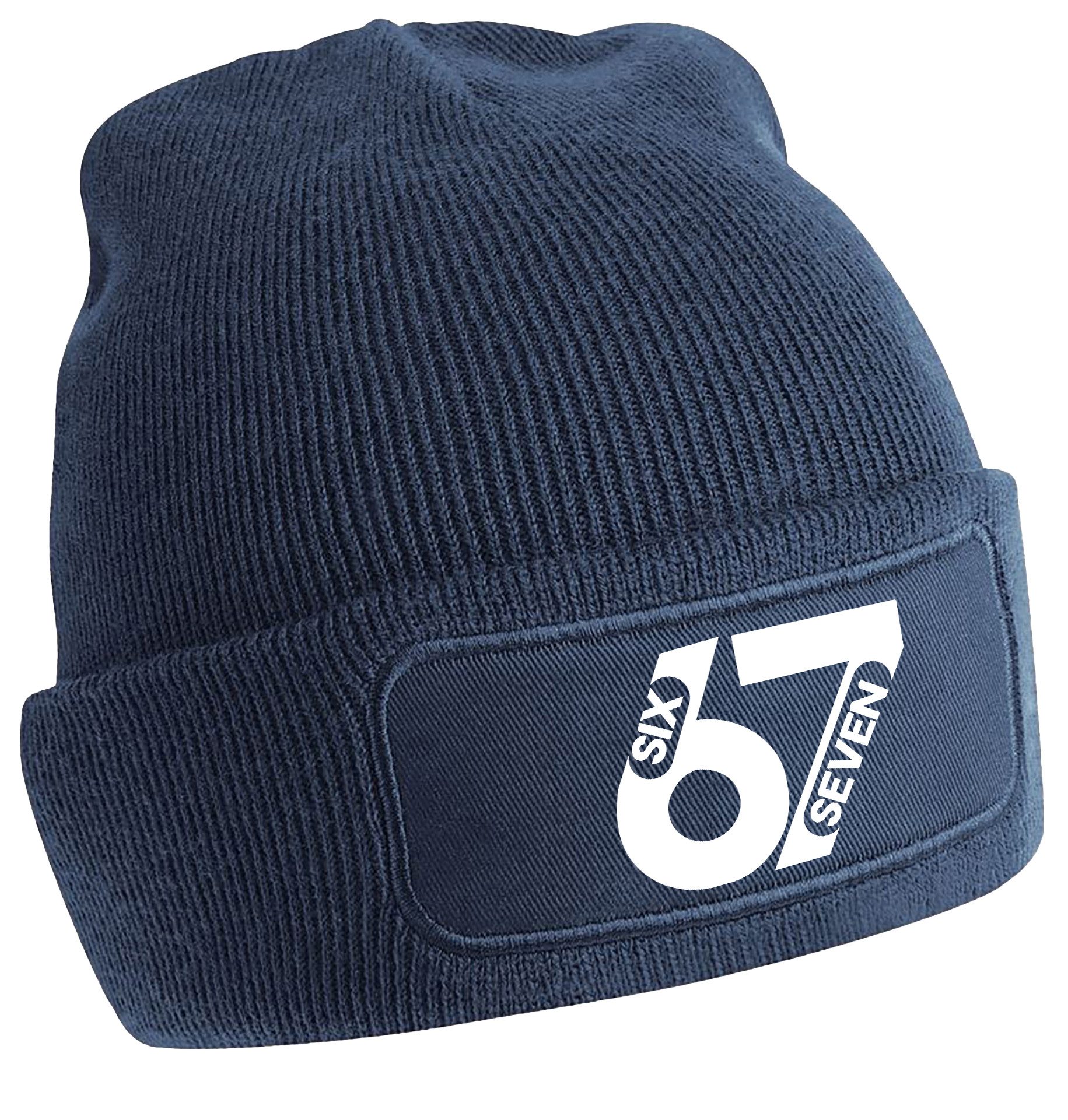 MyDesign24 Strickmütze mit 67 print Six seven Mütze Wintermütze i774 günstig online kaufen