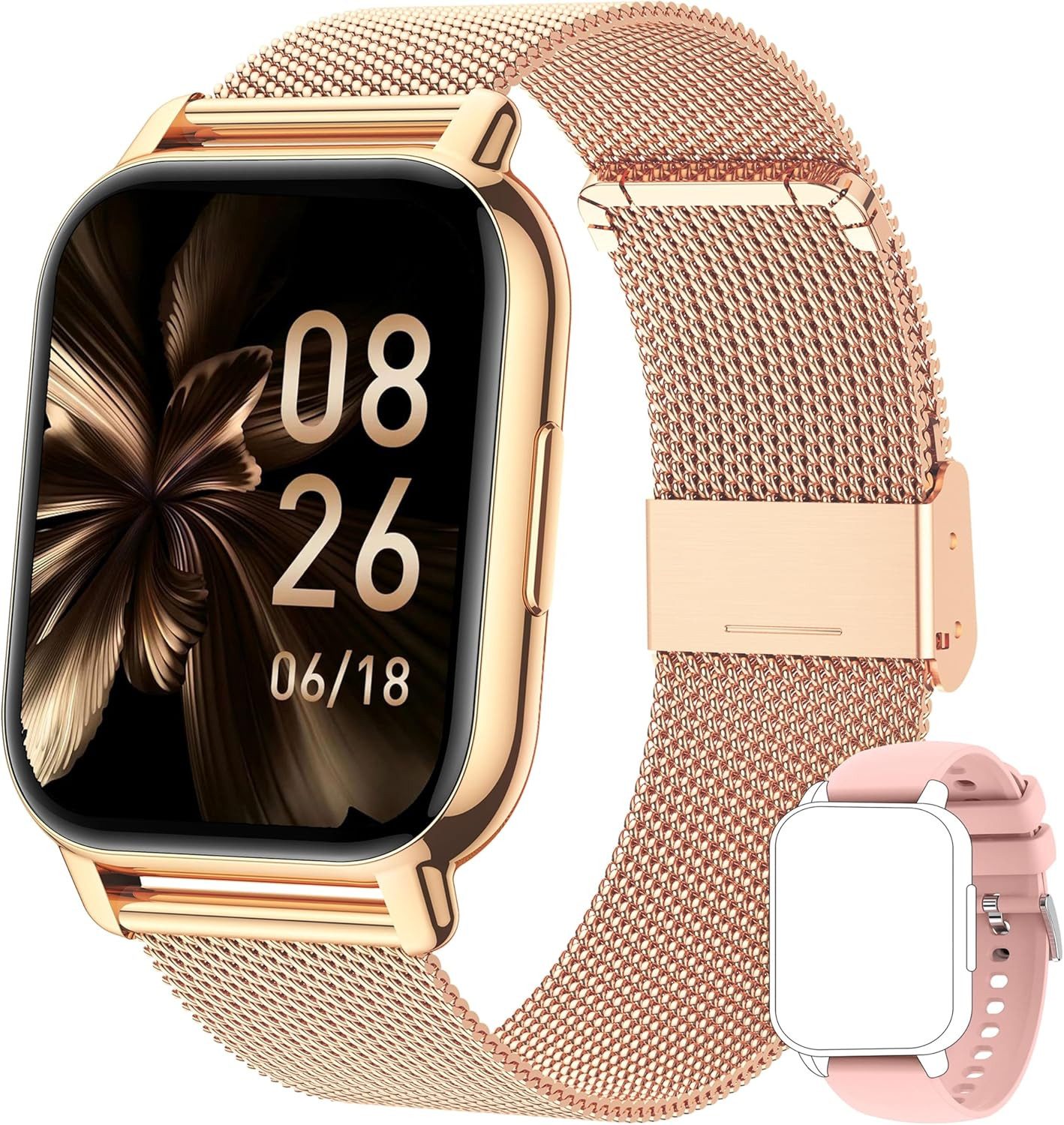 Popglory P66 Smartwatch (5,1 cm, android ios)