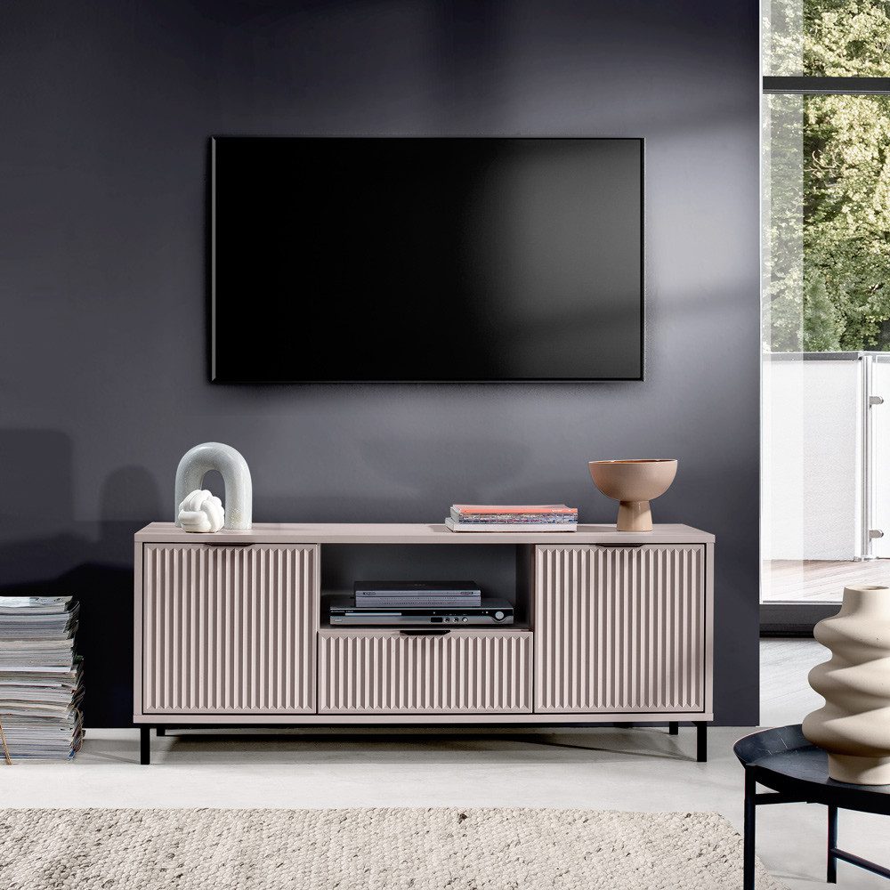 Lomadox Lowboard LAURO-161, Fernsehtisch Fernsehschrank TV-Schrank Kaschmir günstig online kaufen