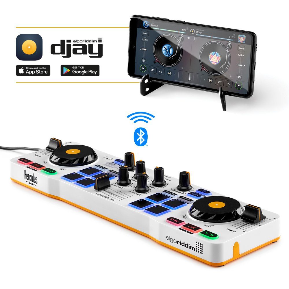 HERCULES DJ Controller Hercules DJ Control Mix Controller mit Kopfhörer