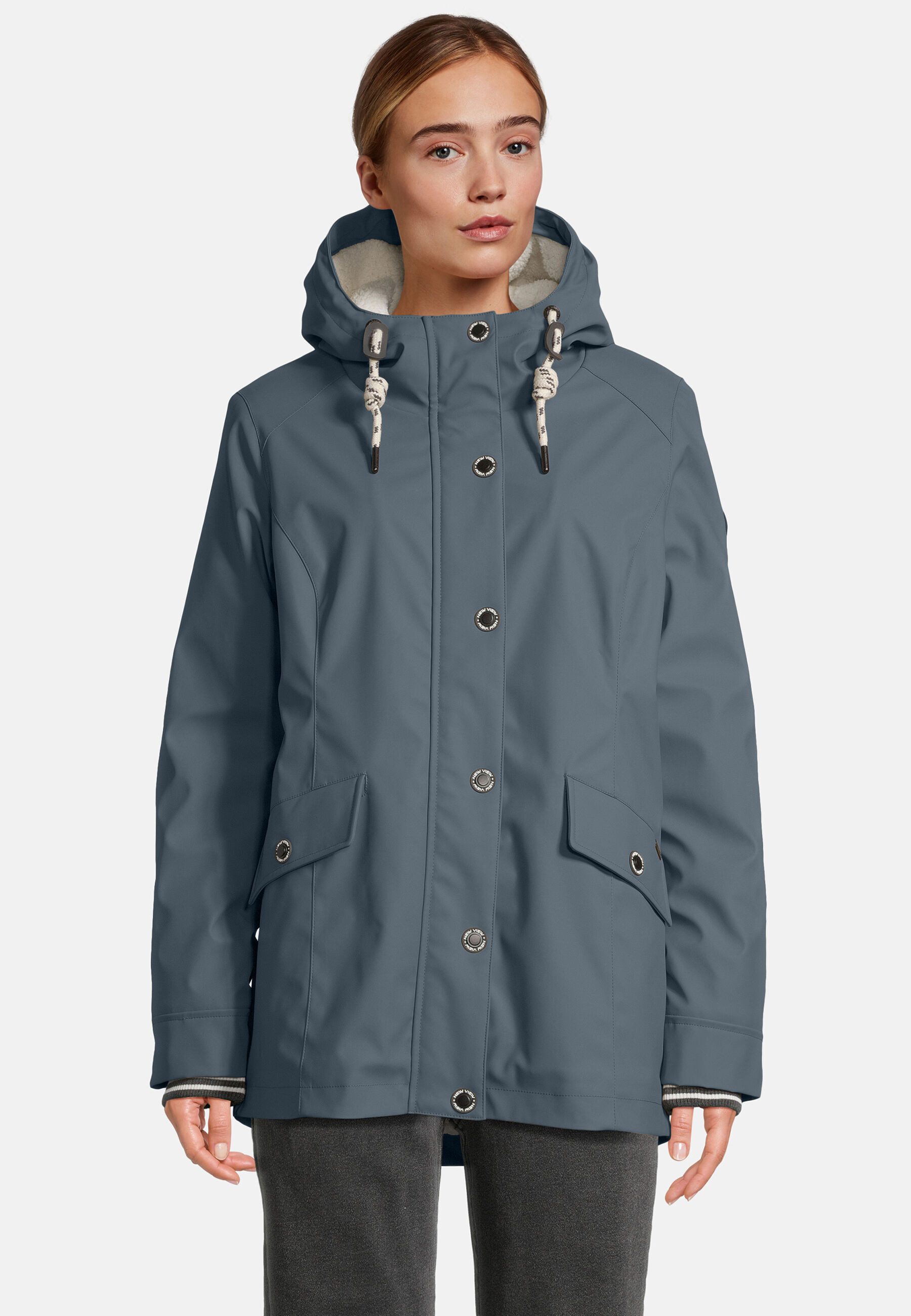New View Regenjacke Lara mit weitenregulierbarer Kapuze